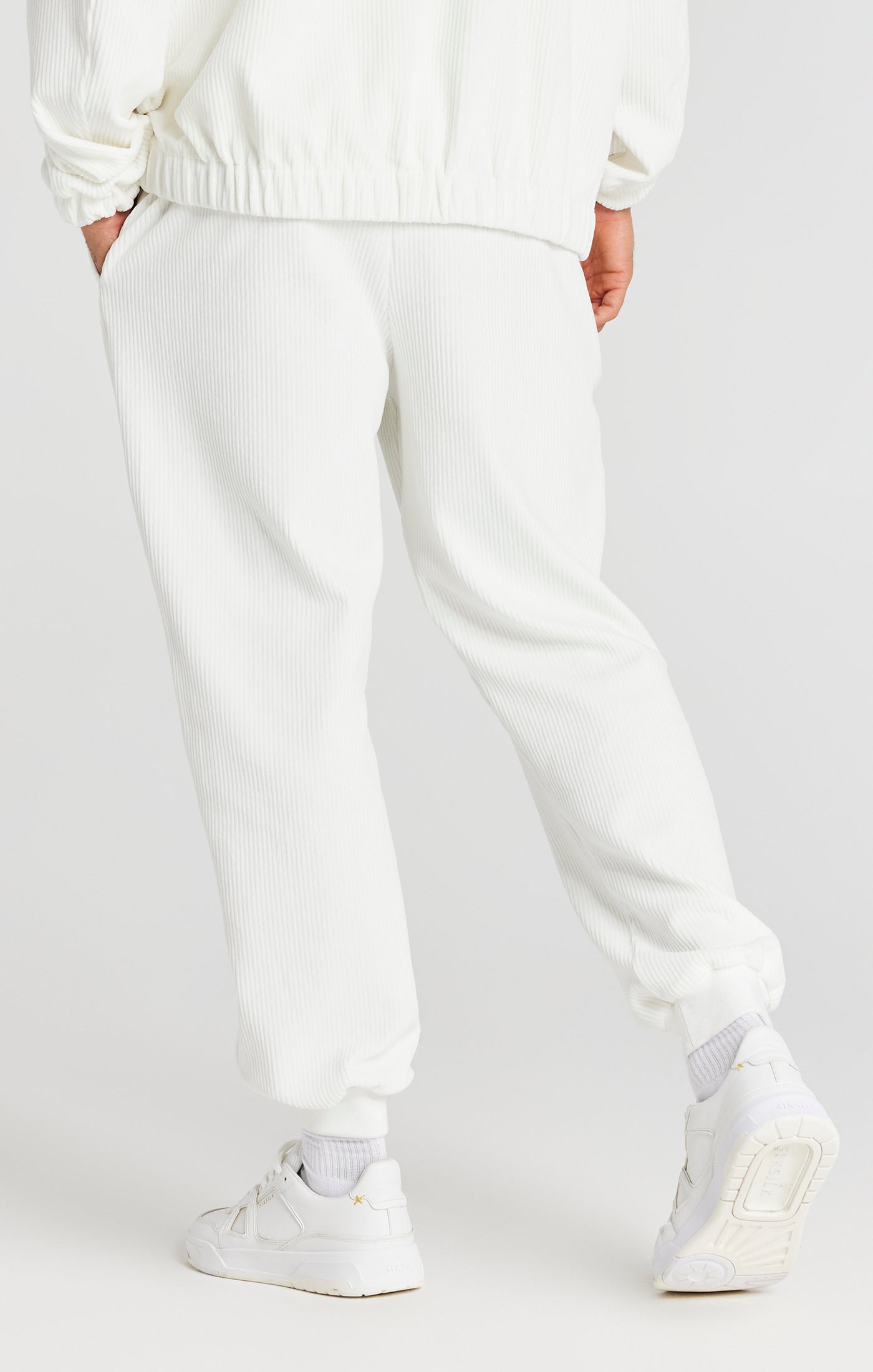 Load image into Gallery viewer, Ecru Corduroy Relaxed Pant (4)