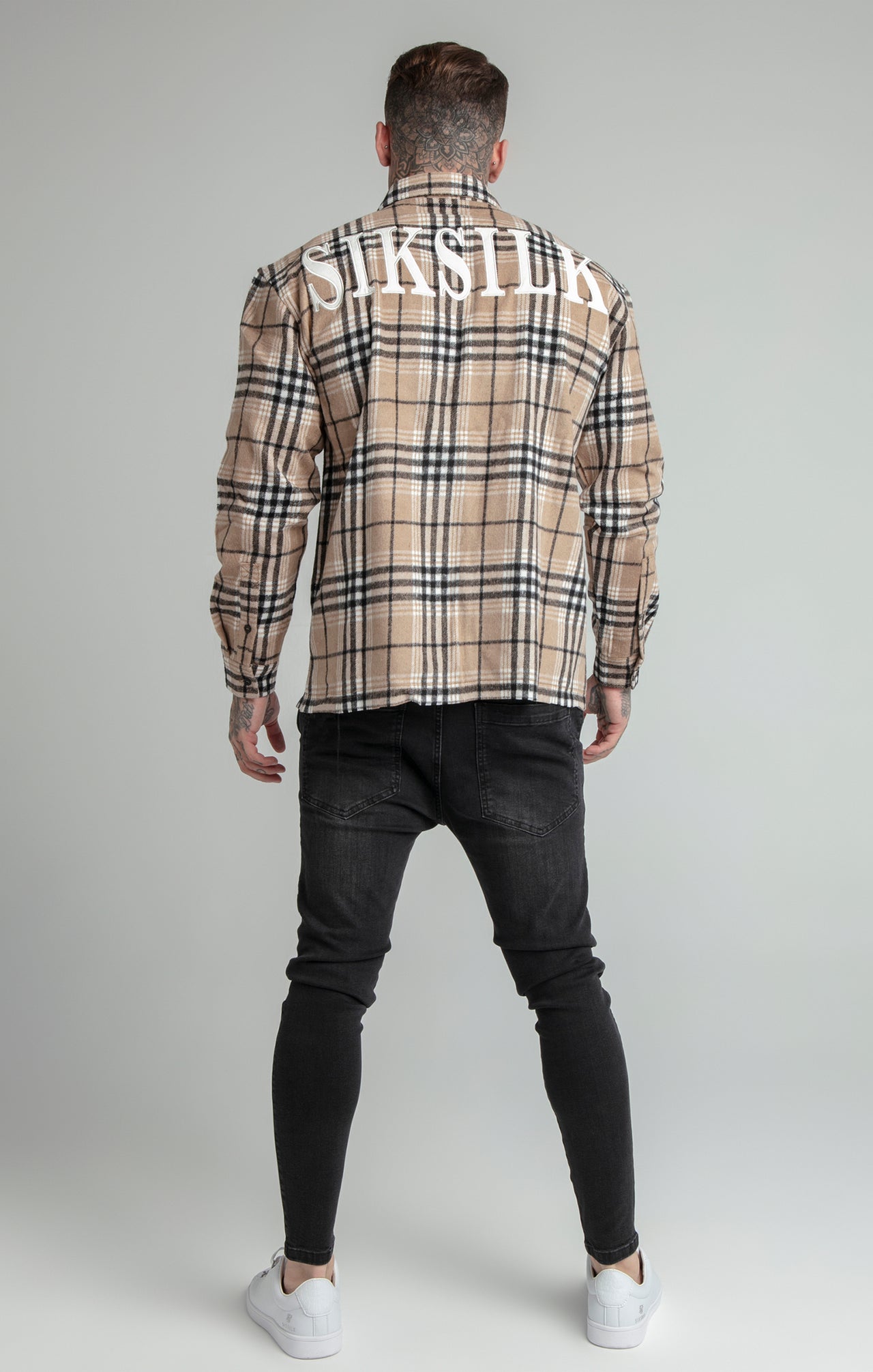 Brown Distressed Check Shirt (2)