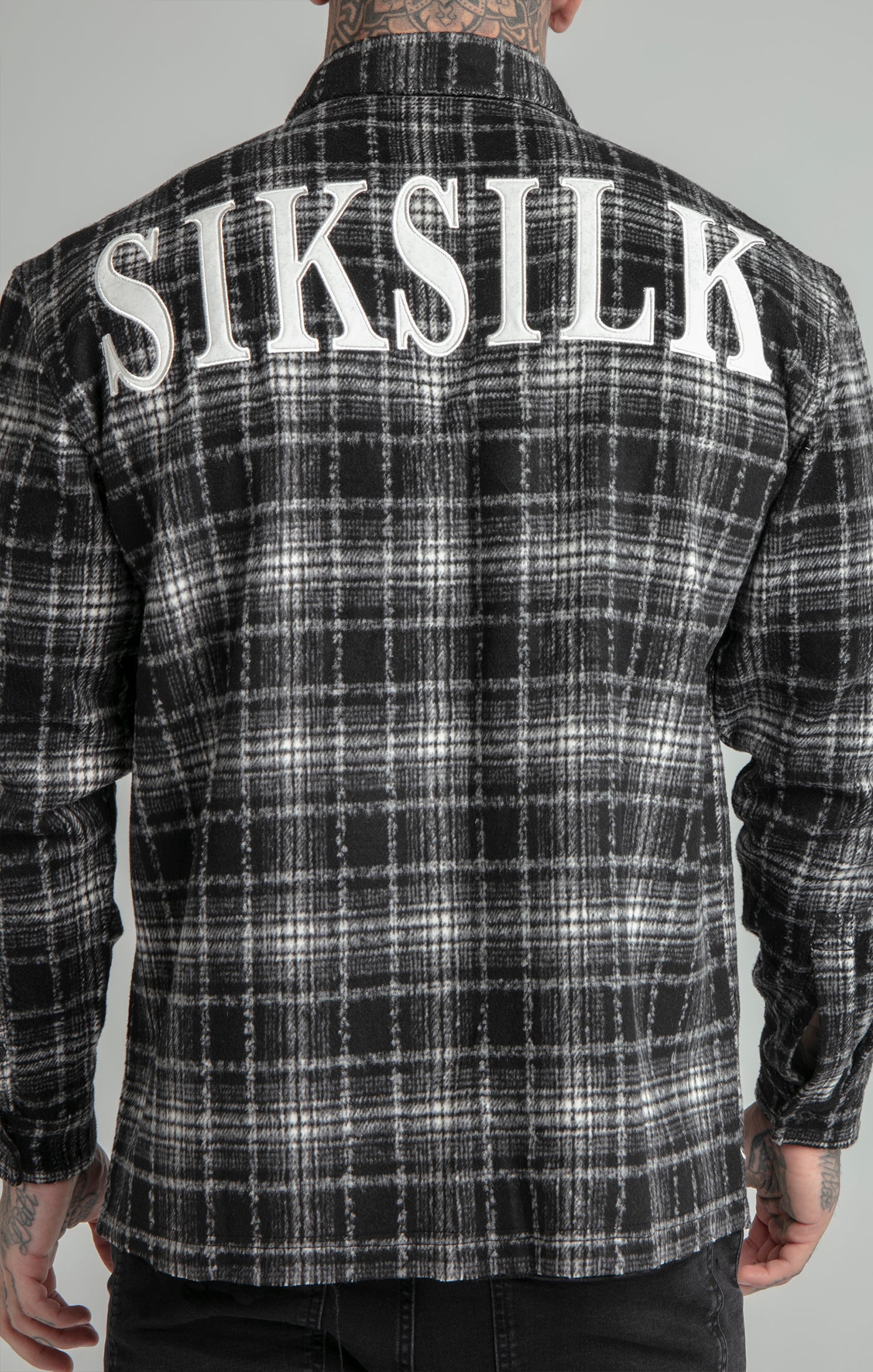 Load image into Gallery viewer, Black Distressed Check Shirt (5)