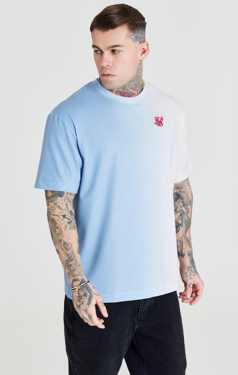 Blue Fade Oversized T-Shirt