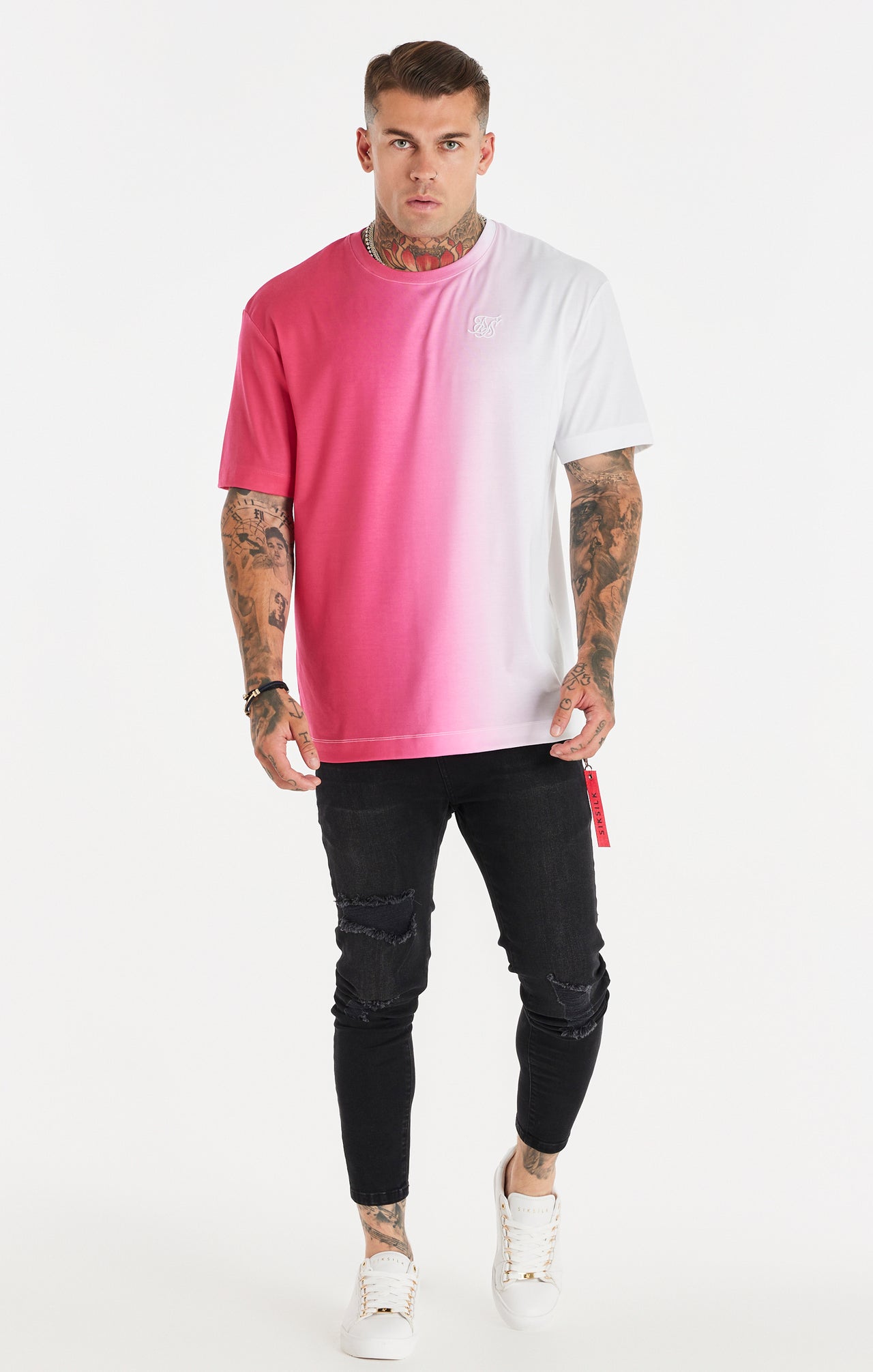Pink Fade Oversized T-Shirt (2)