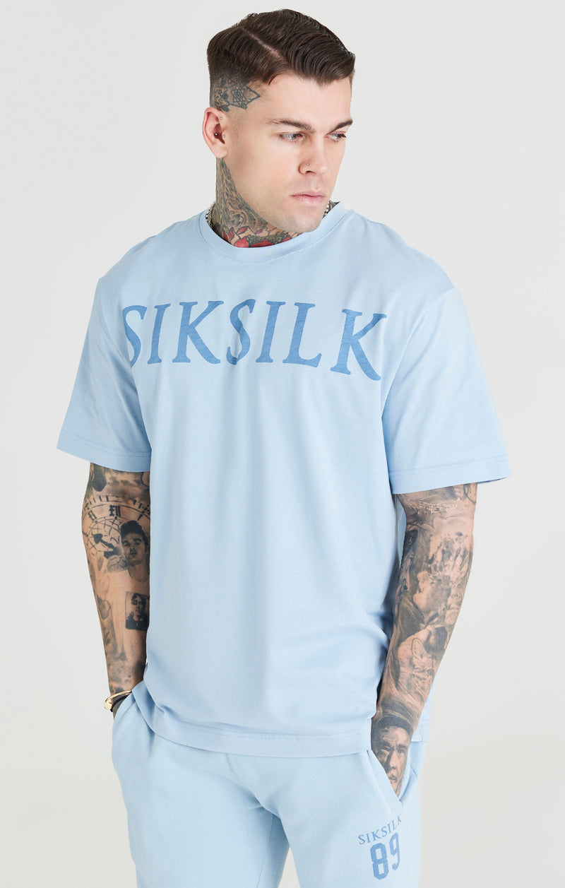 Blue Logo Oversized T-Shirt