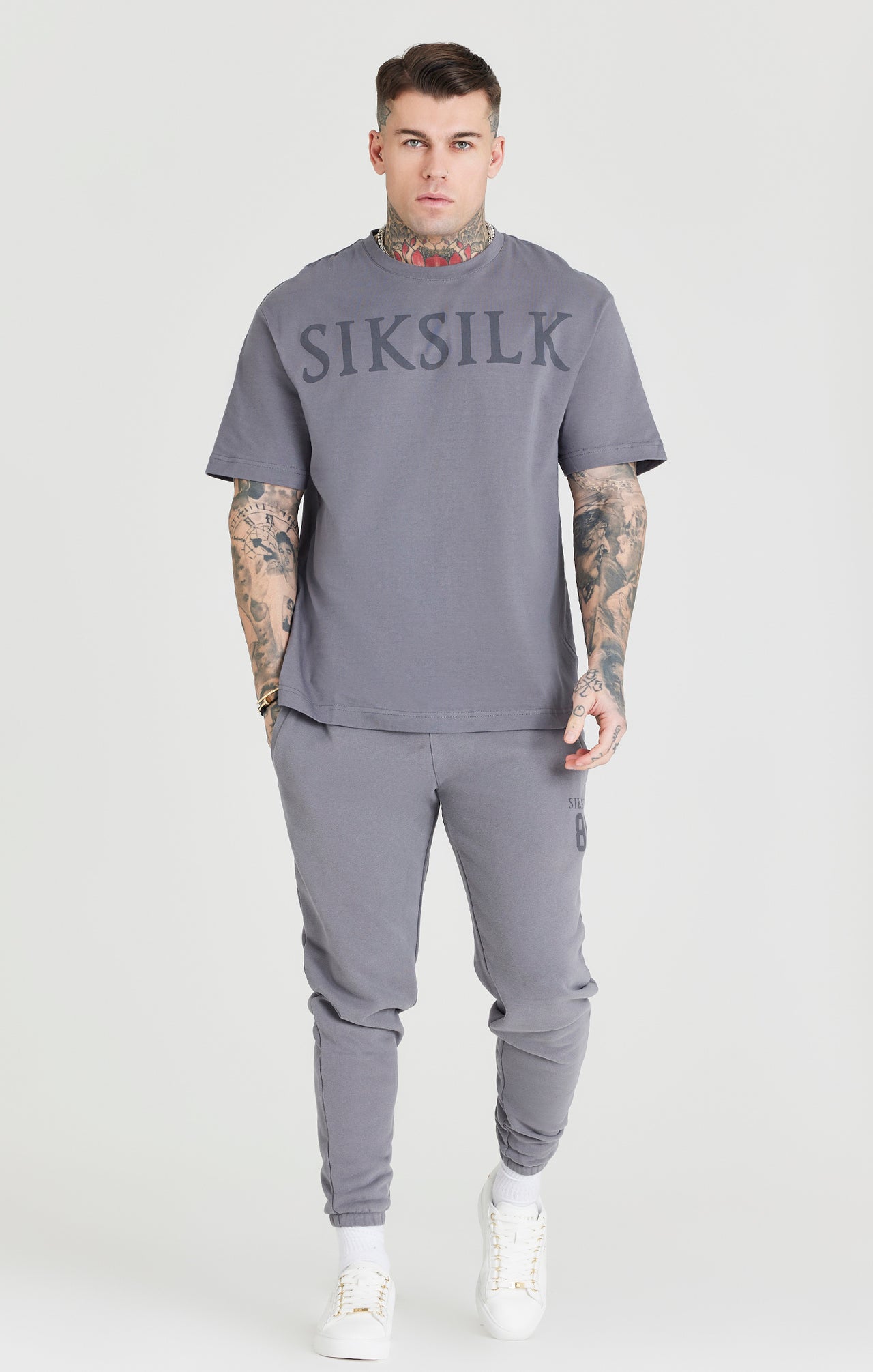 Grey Logo Oversized T-Shirt (1)