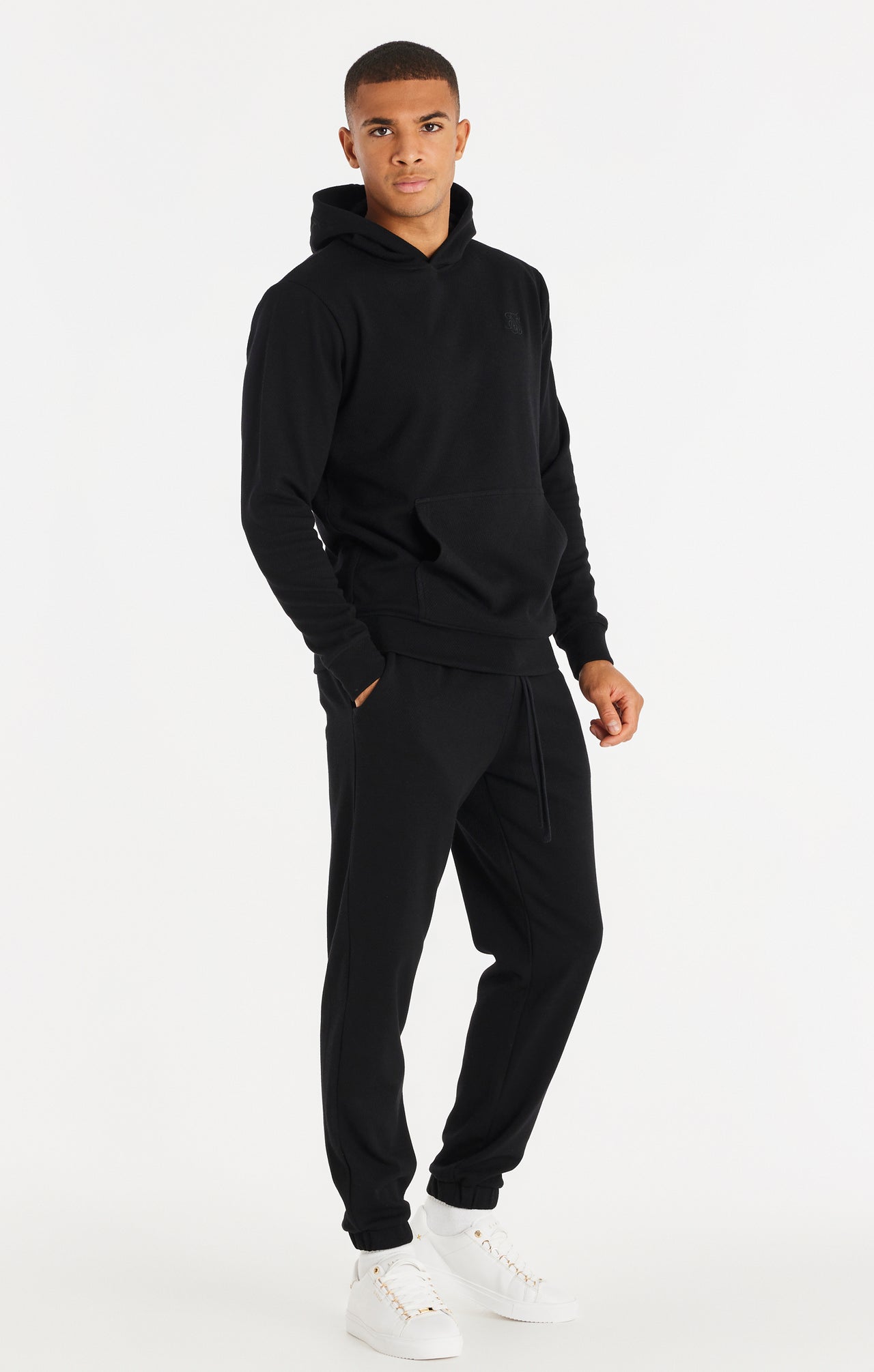 SikSilk Elite Textured Overhead Hoodie - Black (5)