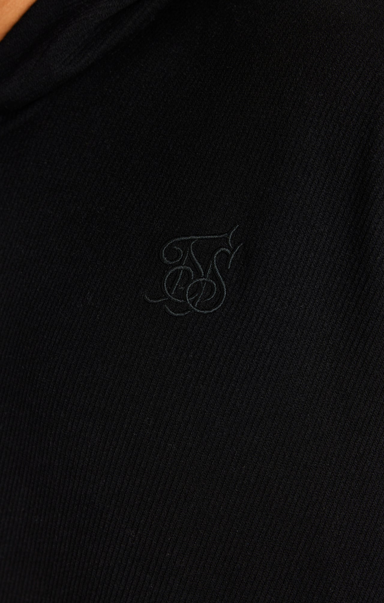 SikSilk Elite Textured Overhead Hoodie - Black (1)