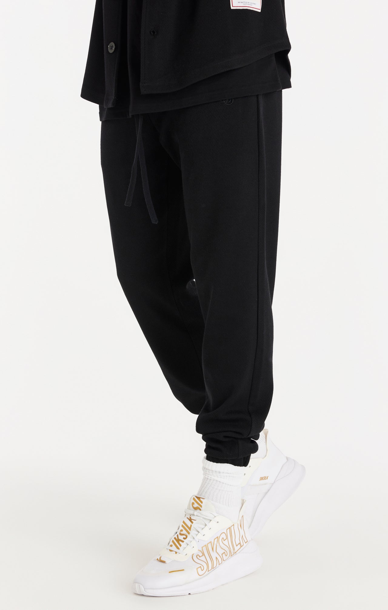 SikSilk Elite Textured Relaxed Joggers - Black