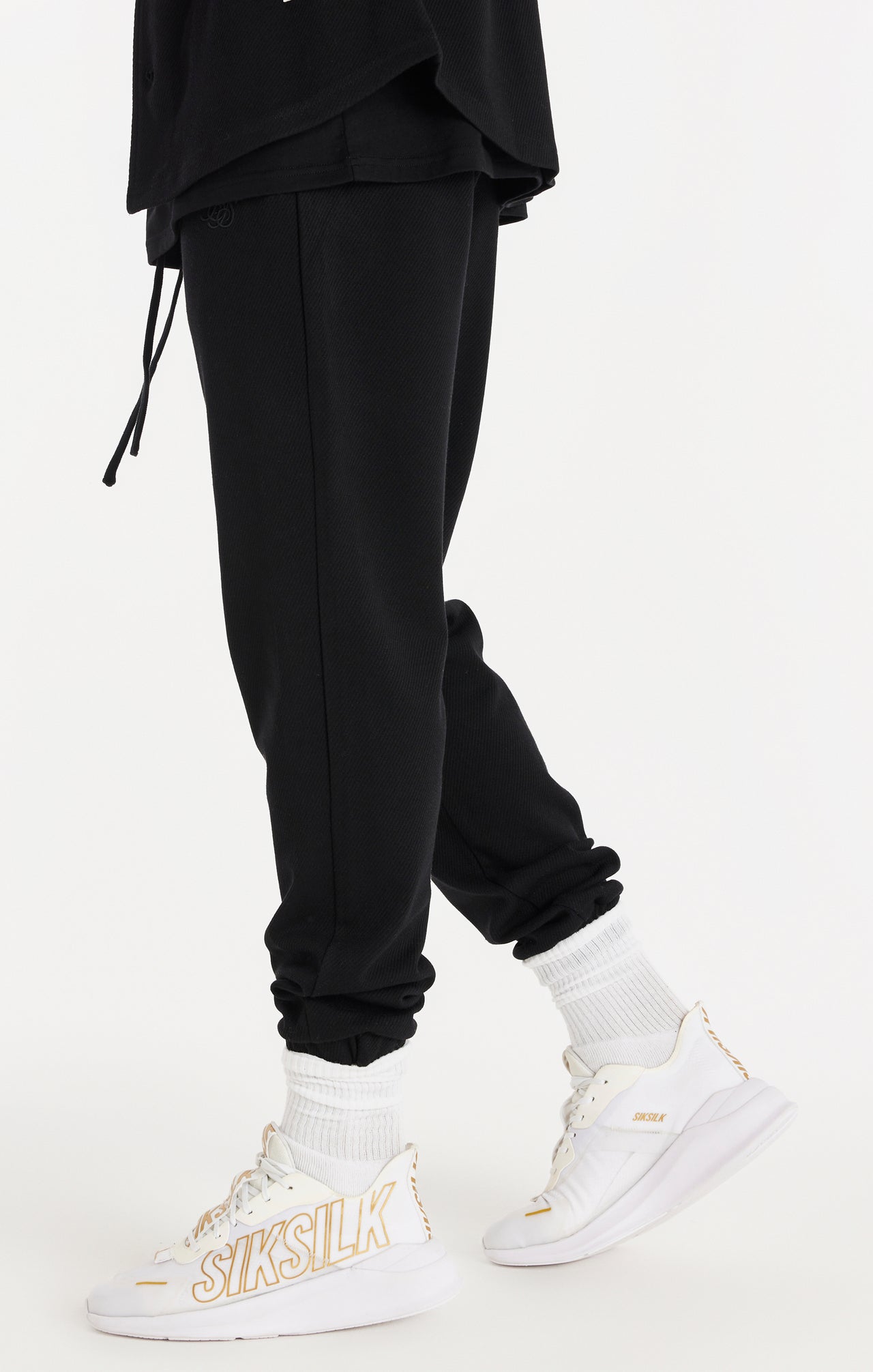 SikSilk Elite Textured Relaxed Joggers - Black (1)