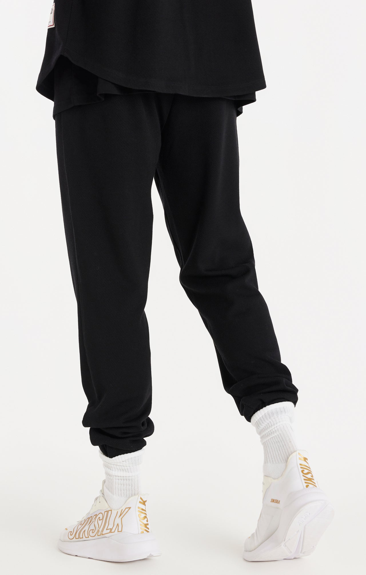 SikSilk Elite Textured Relaxed Joggers - Black (2)