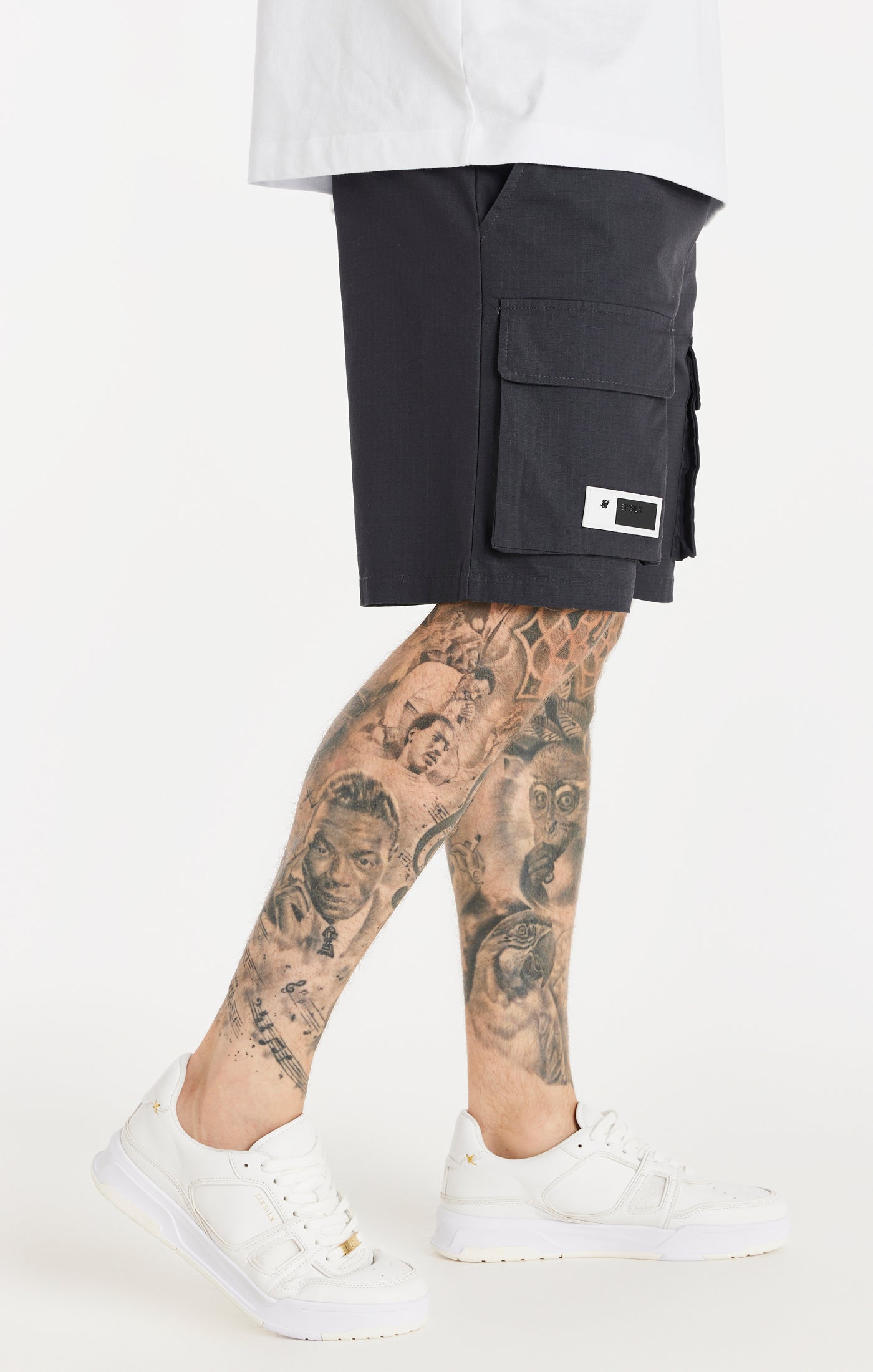 Load image into Gallery viewer, Black Ripstop Cargo Short (1)