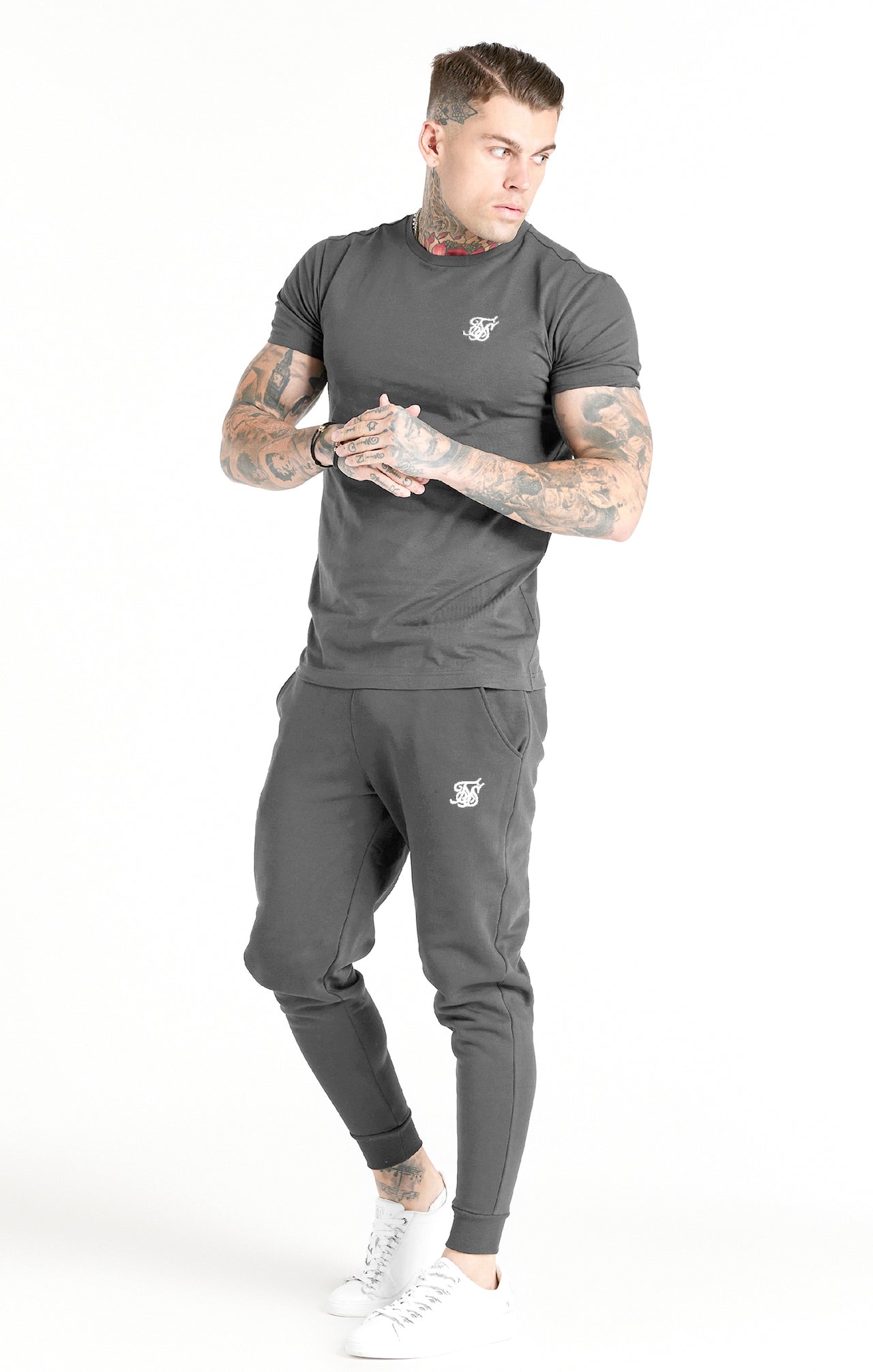 Grey Essential Muscle Fit T-Shirt (3)