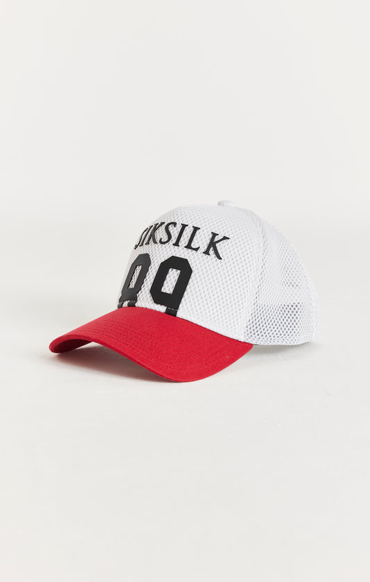 White Full Mesh 89 Trucker Cap