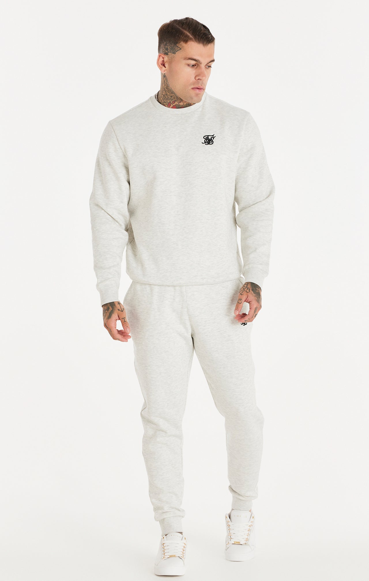 Snow Marl Essential Crew Sweatshirt (4)