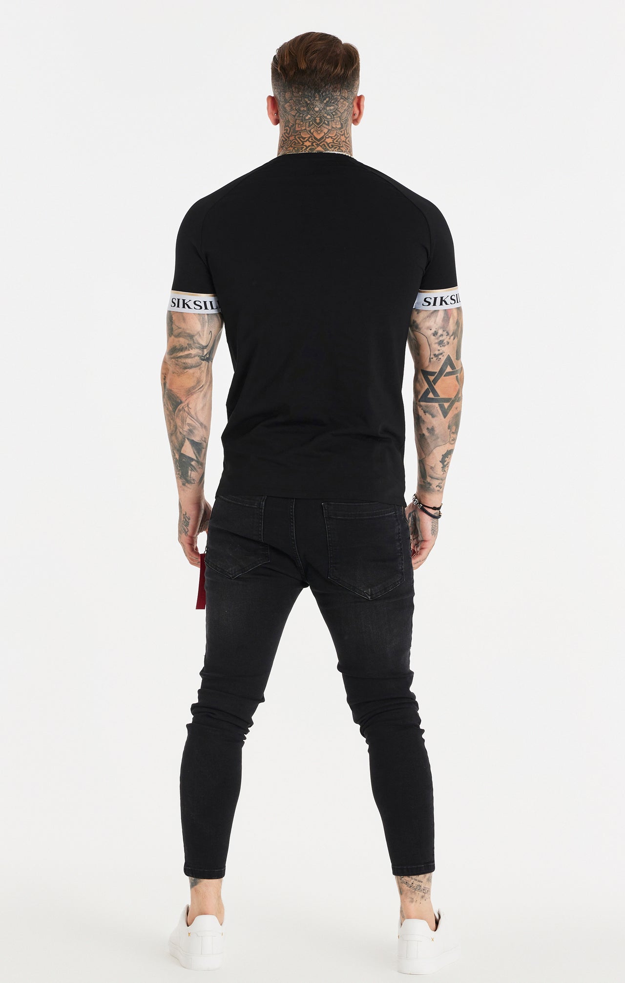 Black Elastic Cuff Raglan T-Shirt (4)
