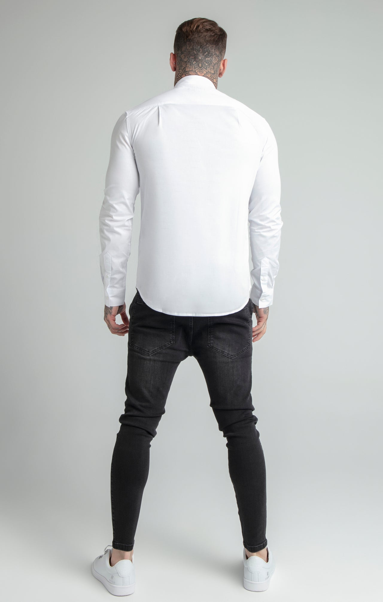 SikSilk L/S Standard Collar Shirt - White (5)