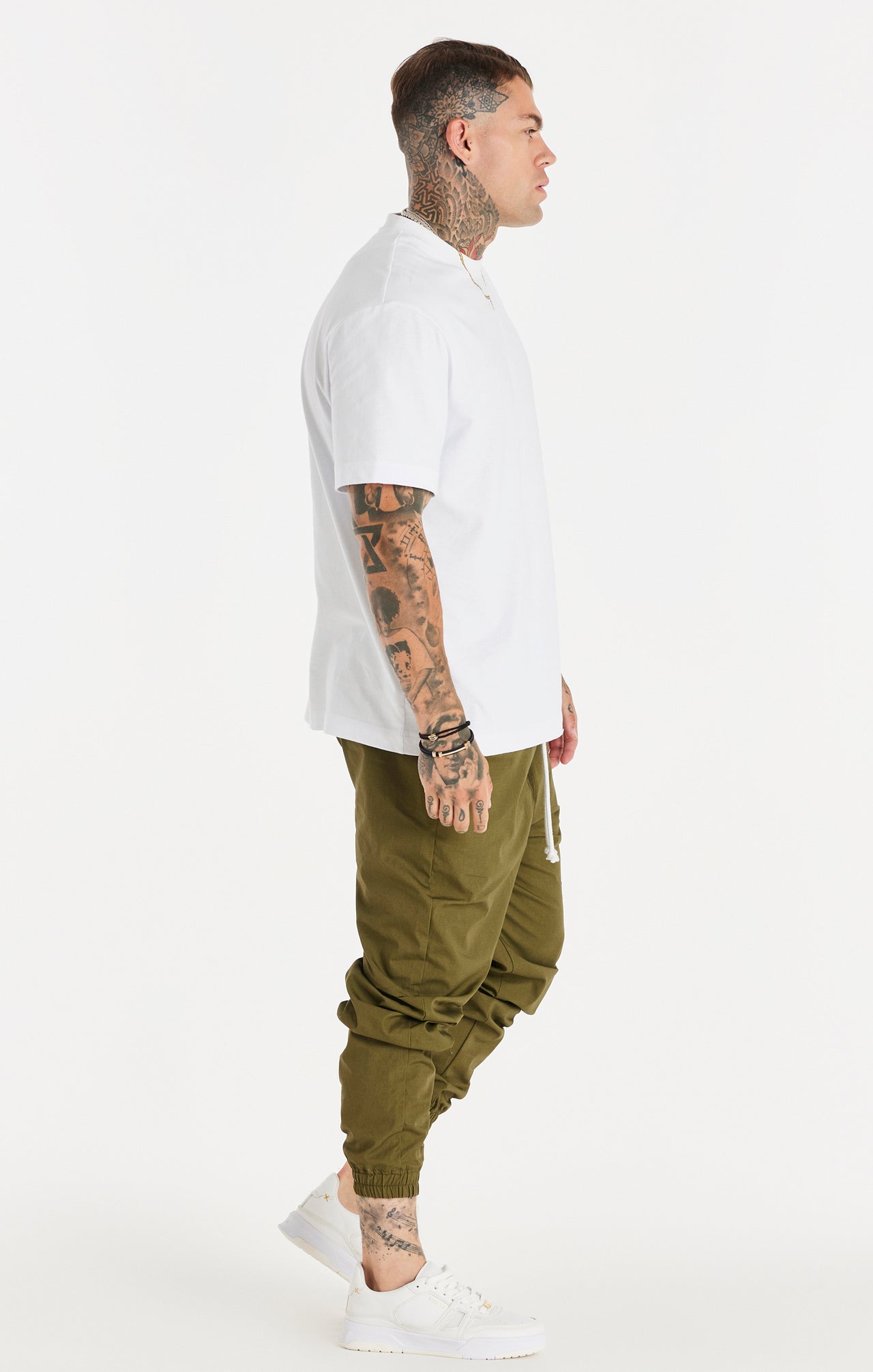 Khaki Essential Relaxed Trousers (5)