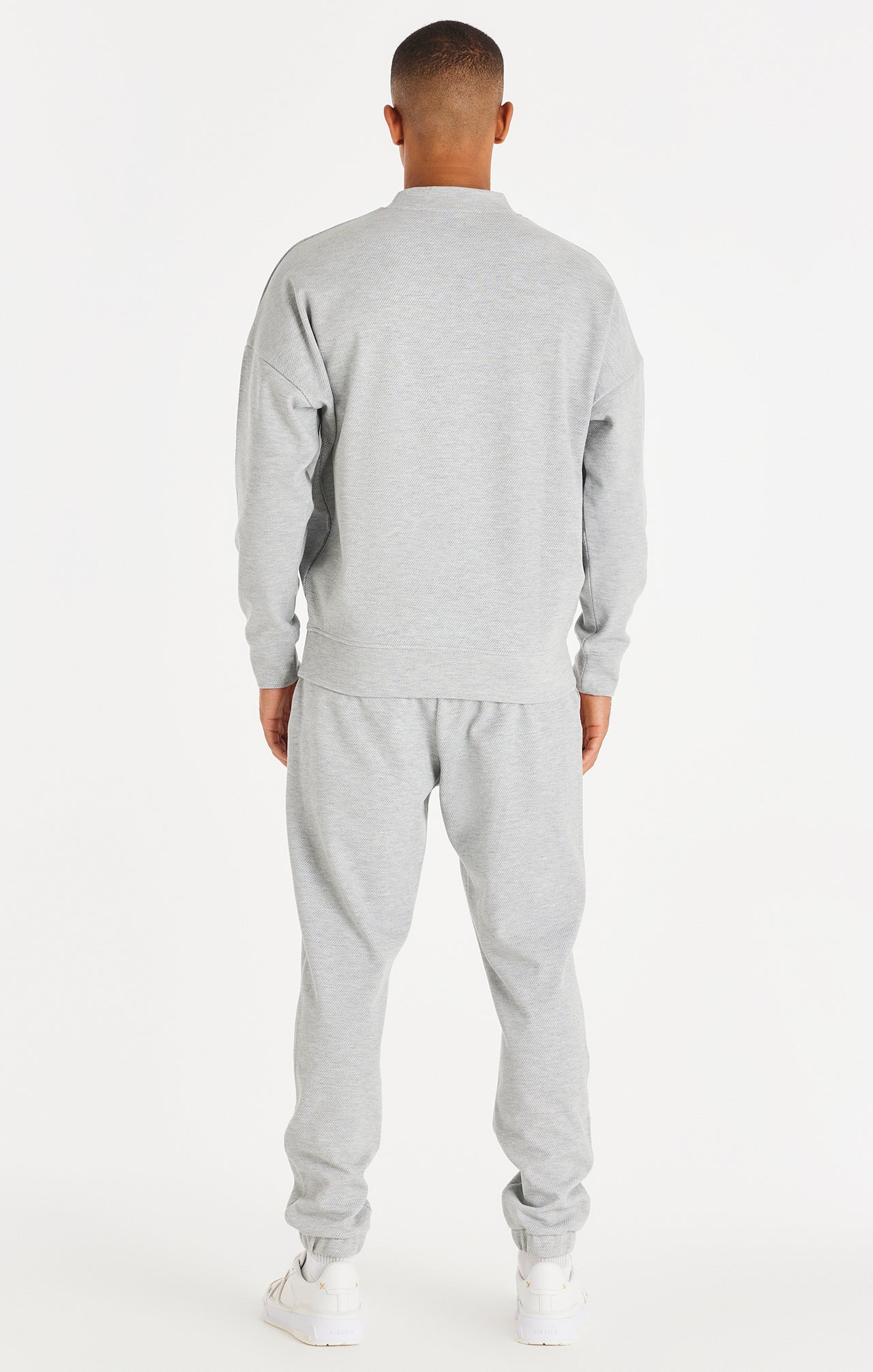 Grey Marl Textured Relaxed Jogger (4)