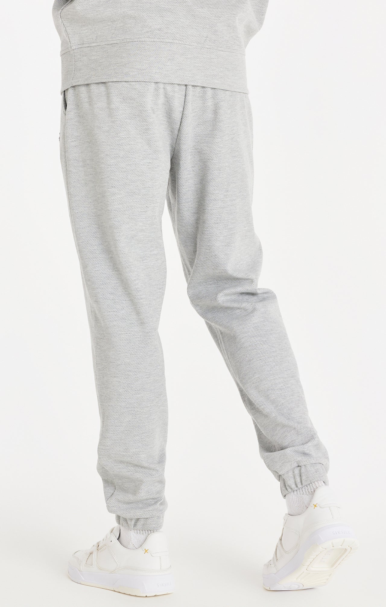 Grey Marl Textured Relaxed Jogger (2)