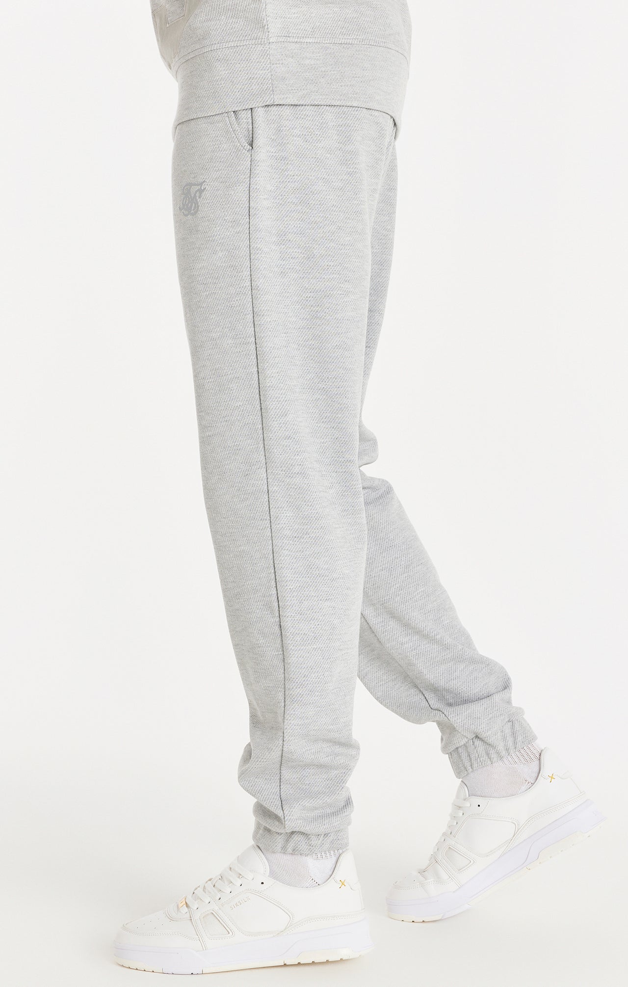 Grey Marl Textured Relaxed Jogger (1)