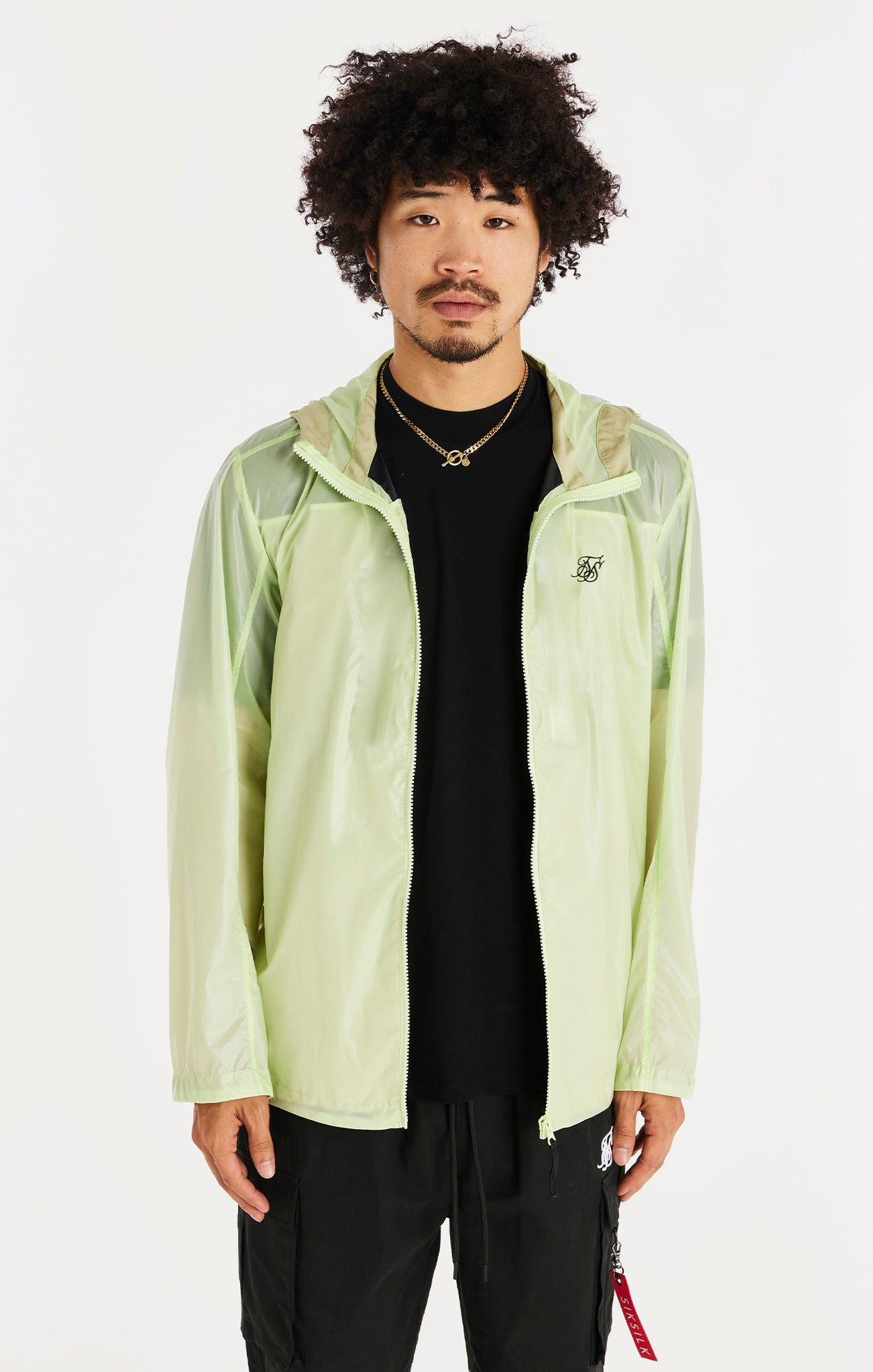 SikSilk Packaway Nylon Zip Through Jacket - Yellow