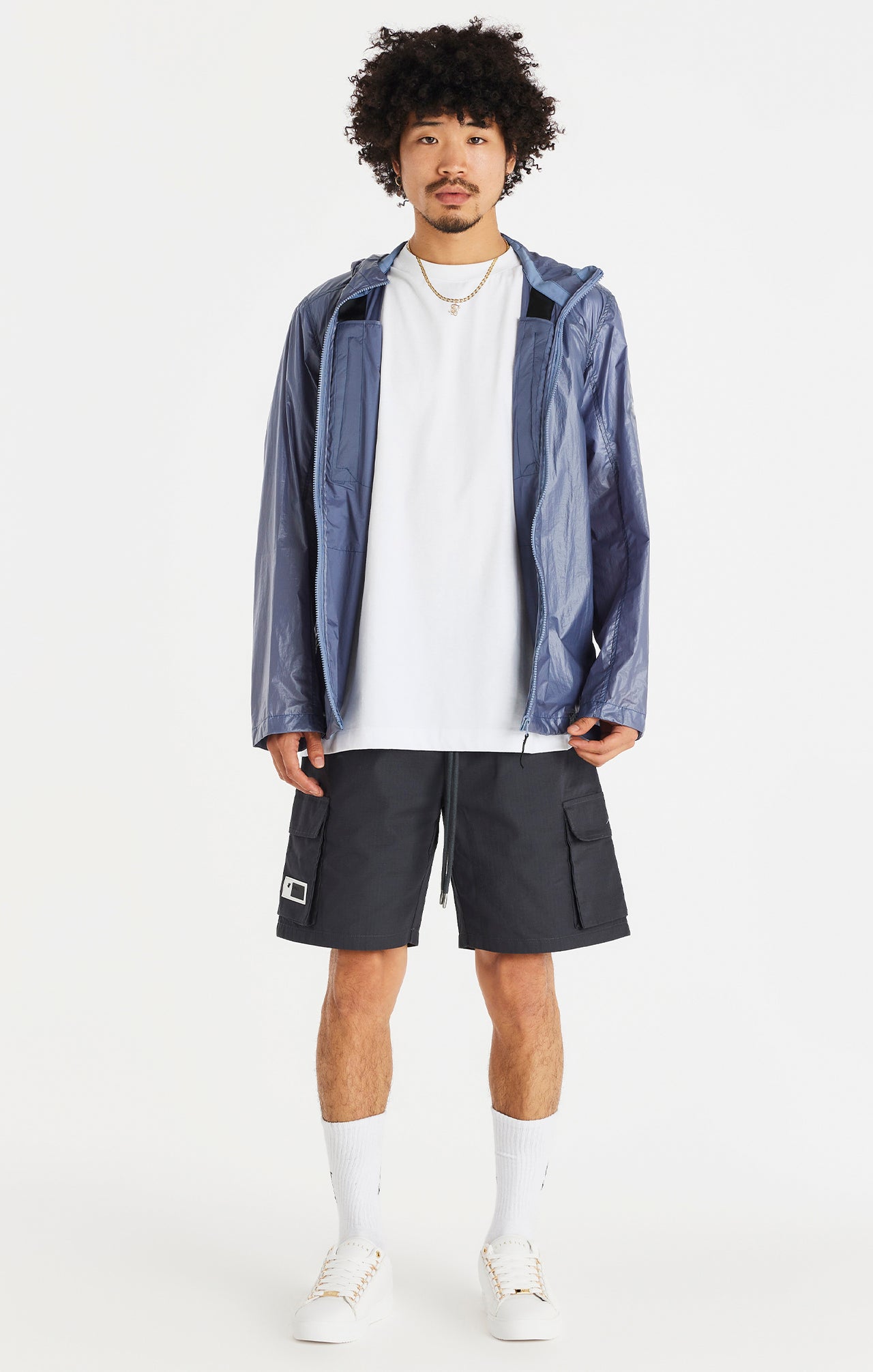 SikSilk Packaway Nylon Zip Through Jacket - Navy (3)