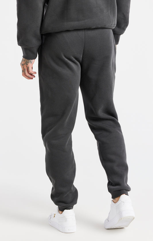 Black Oversized Sweatshirt And Jogger Tracksuit Set