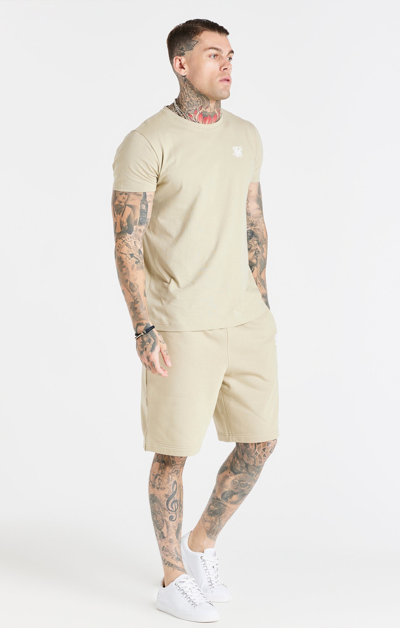 Beige Muscle Fit T-Shirt (2)