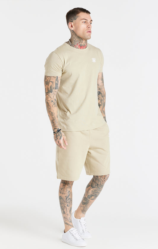 Beige Muscle Fit T-Shirt