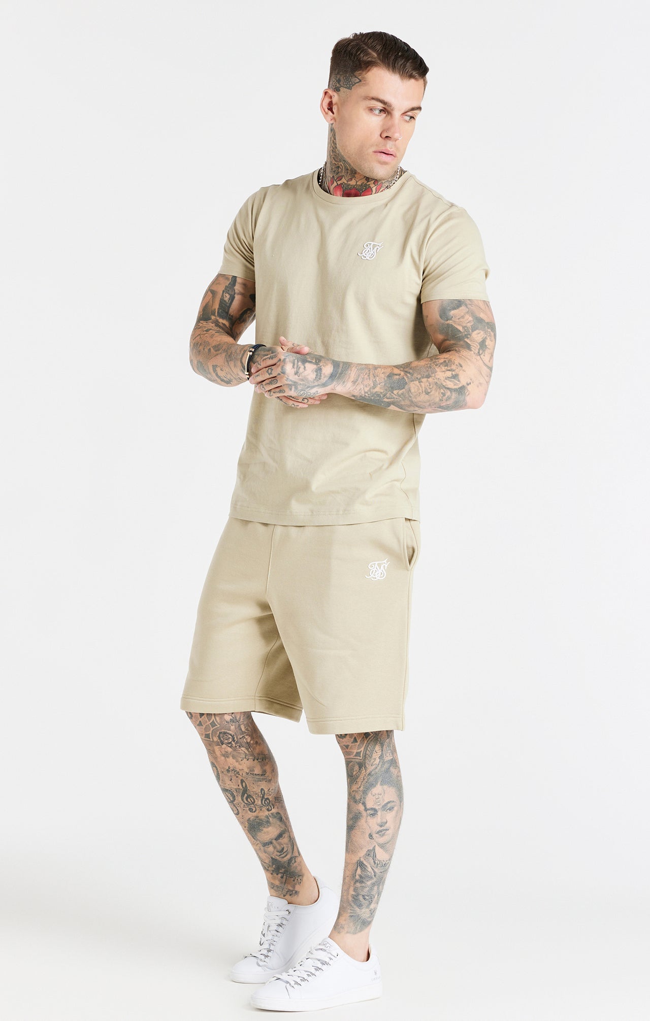 Beige Muscle Fit T-Shirt (3)