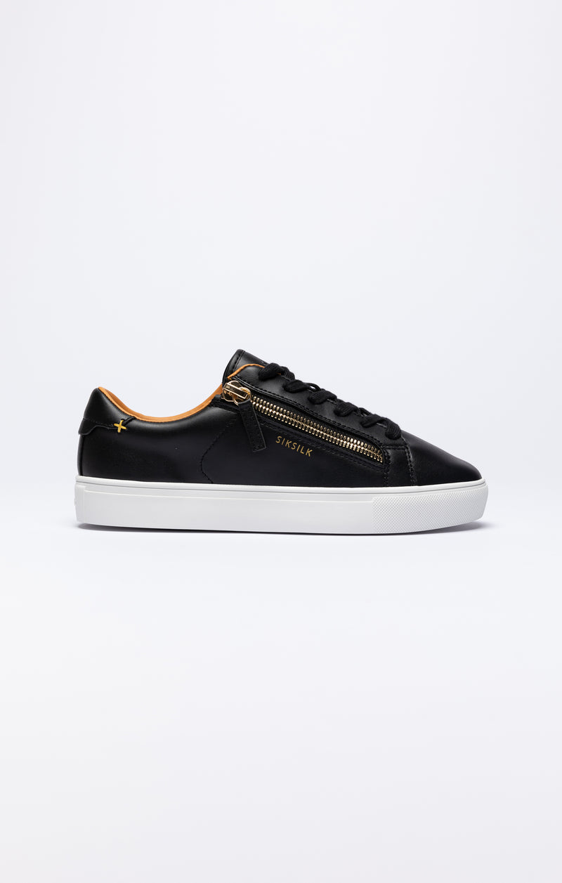 Black Classic Trainer With Functional Zip