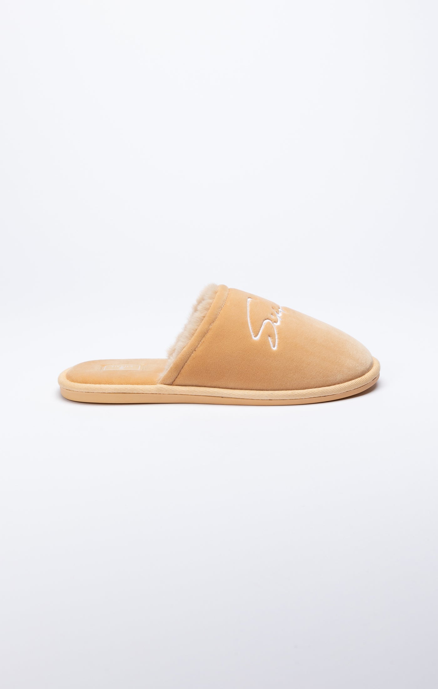 Load image into Gallery viewer, Beige Slipper With Embroidered Logo