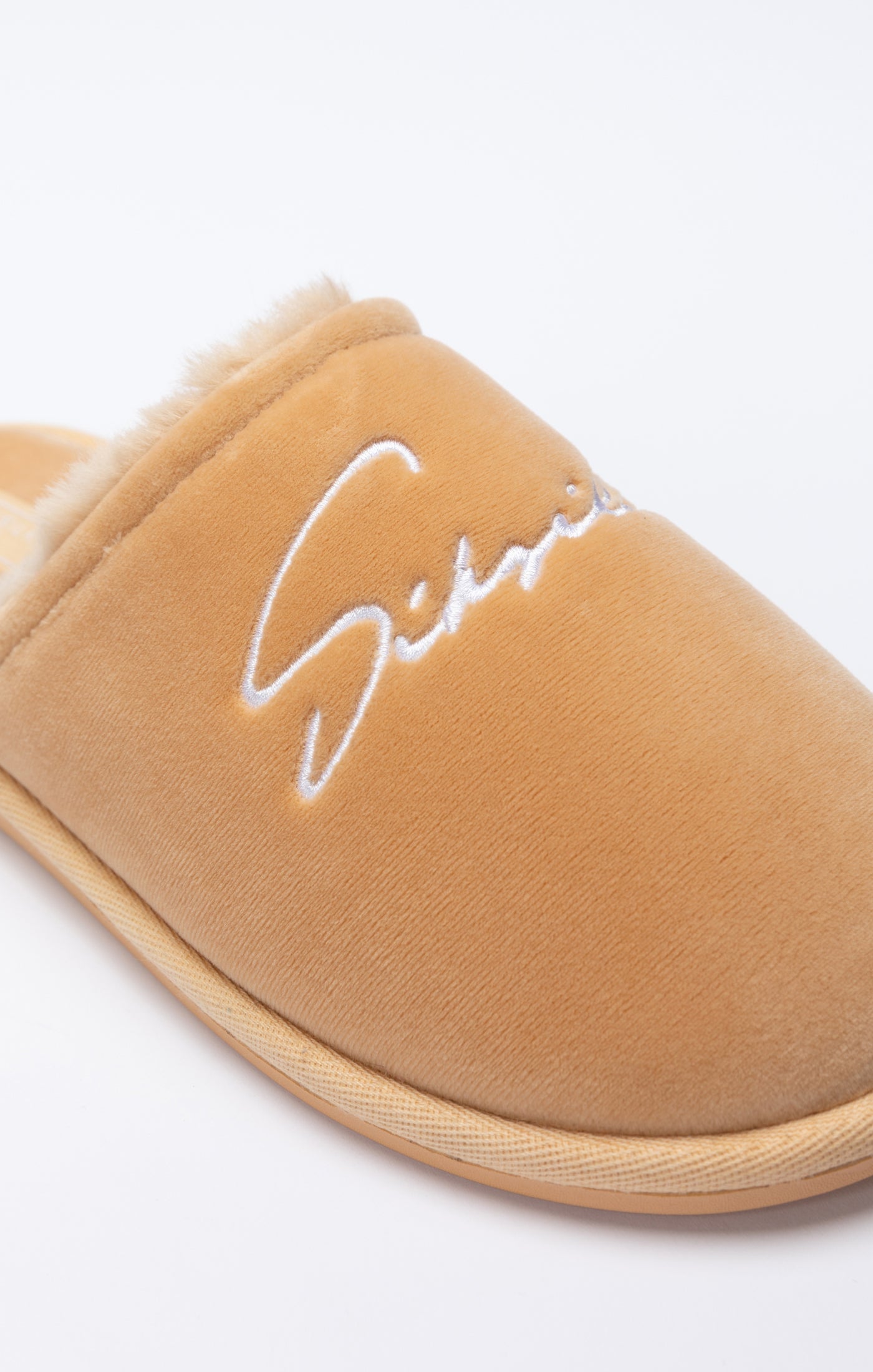 Load image into Gallery viewer, Beige Slipper With Embroidered Logo (3)