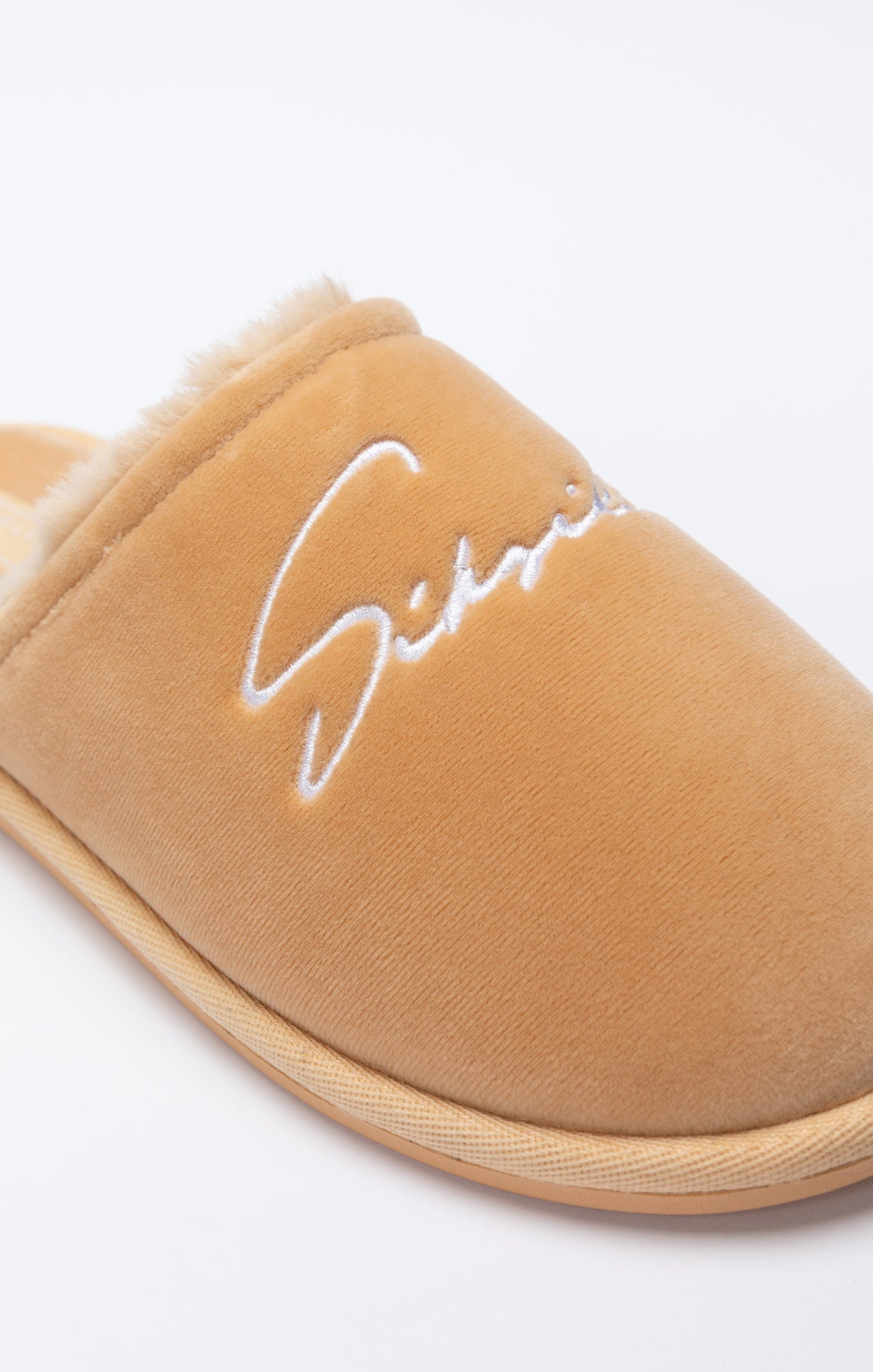 Beige Slipper With Embroidered Logo (3)