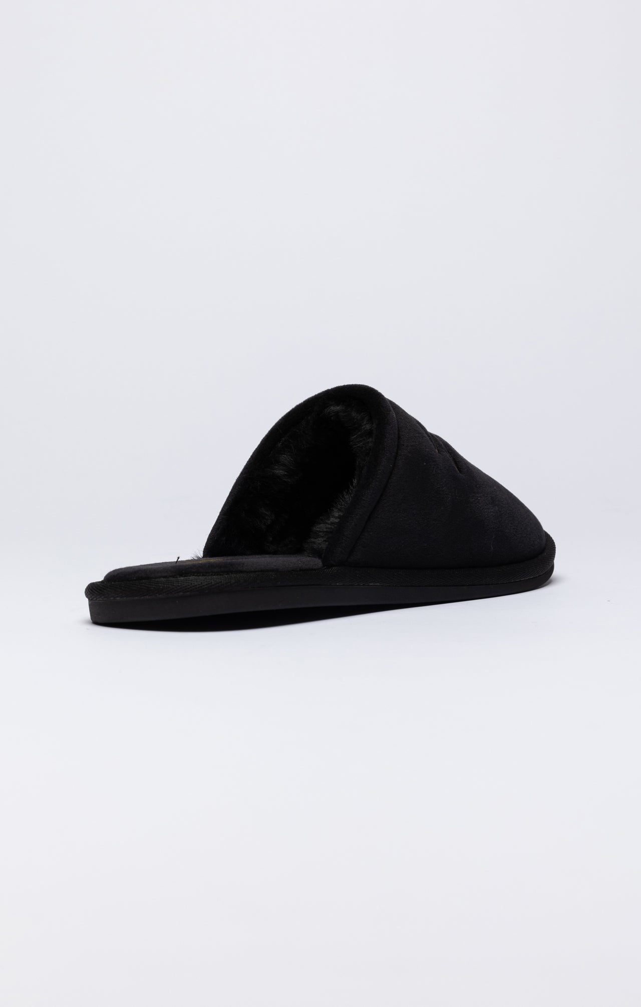 Black Slipper With Embroidered Logo (1)