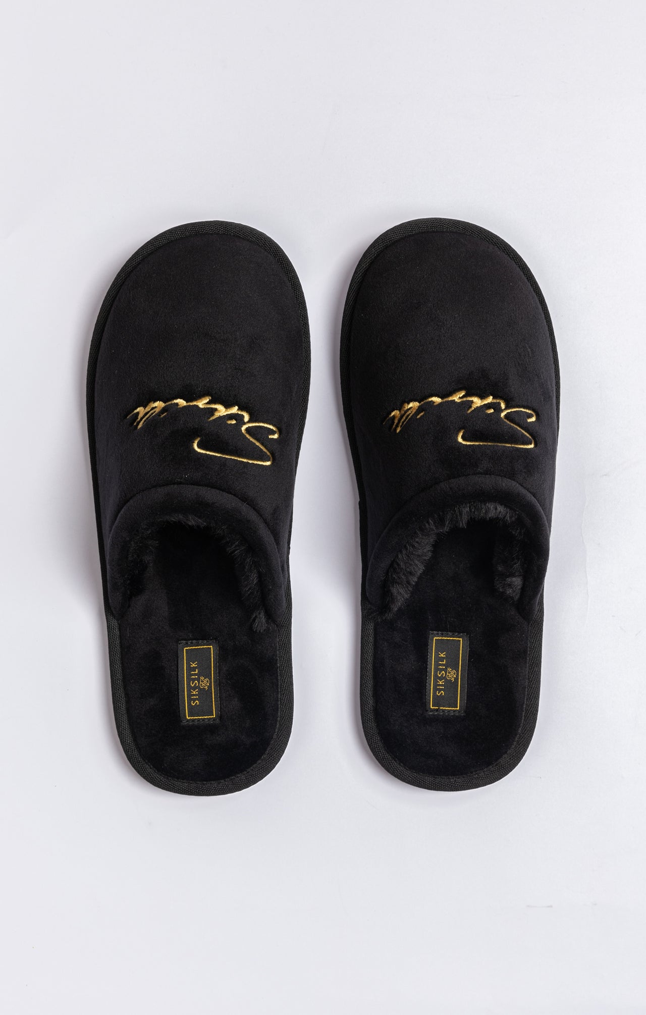 Black Slipper With Embroidered Logo (5)