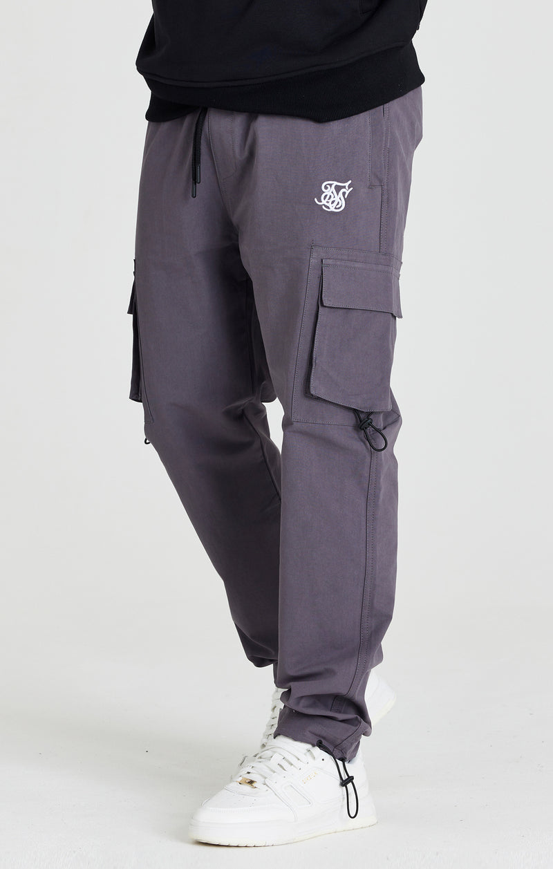 Grey Relaxed Cuff Cargo Pant