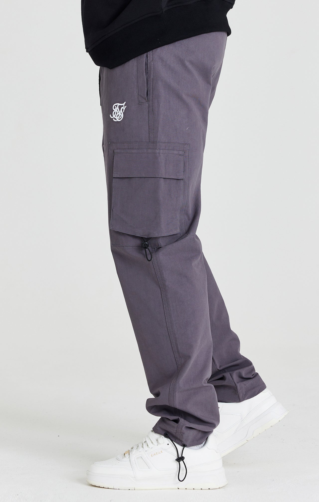 Grey Relaxed Cuff Cargo Pant (1)