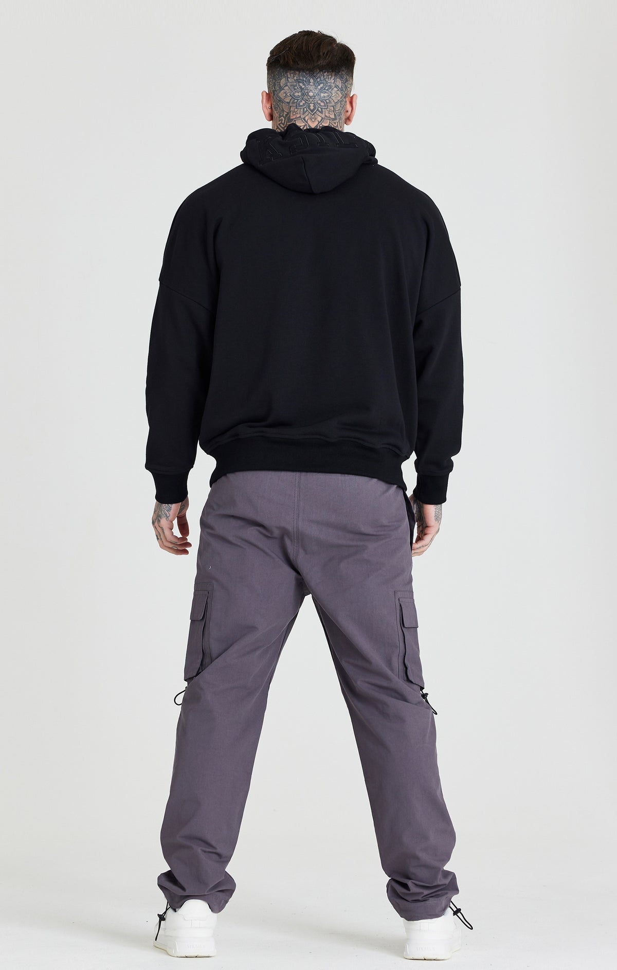 Grey Relaxed Cuff Cargo Pant