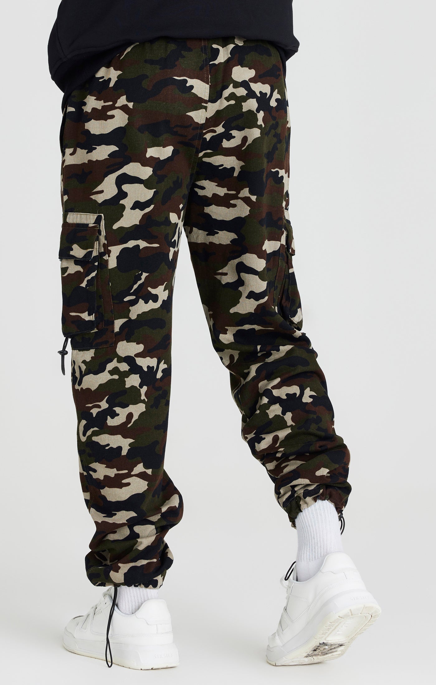Load image into Gallery viewer, Green Camo Relaxed Cuff Cargo Pant (2)