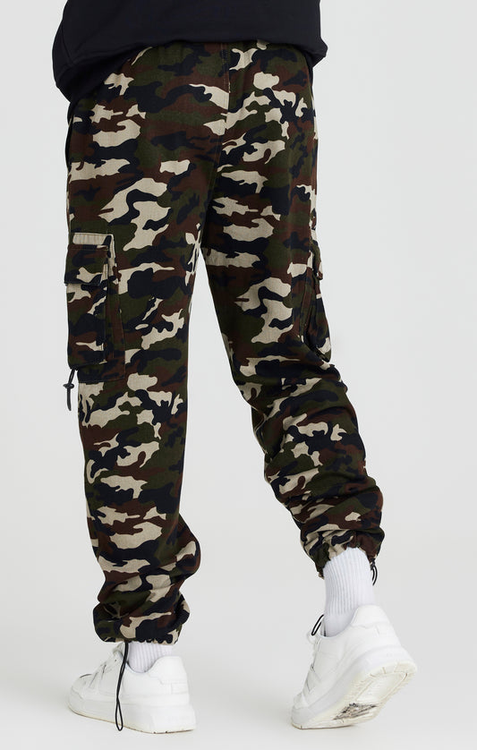 Green Camo Relaxed Cuff Cargo Pant