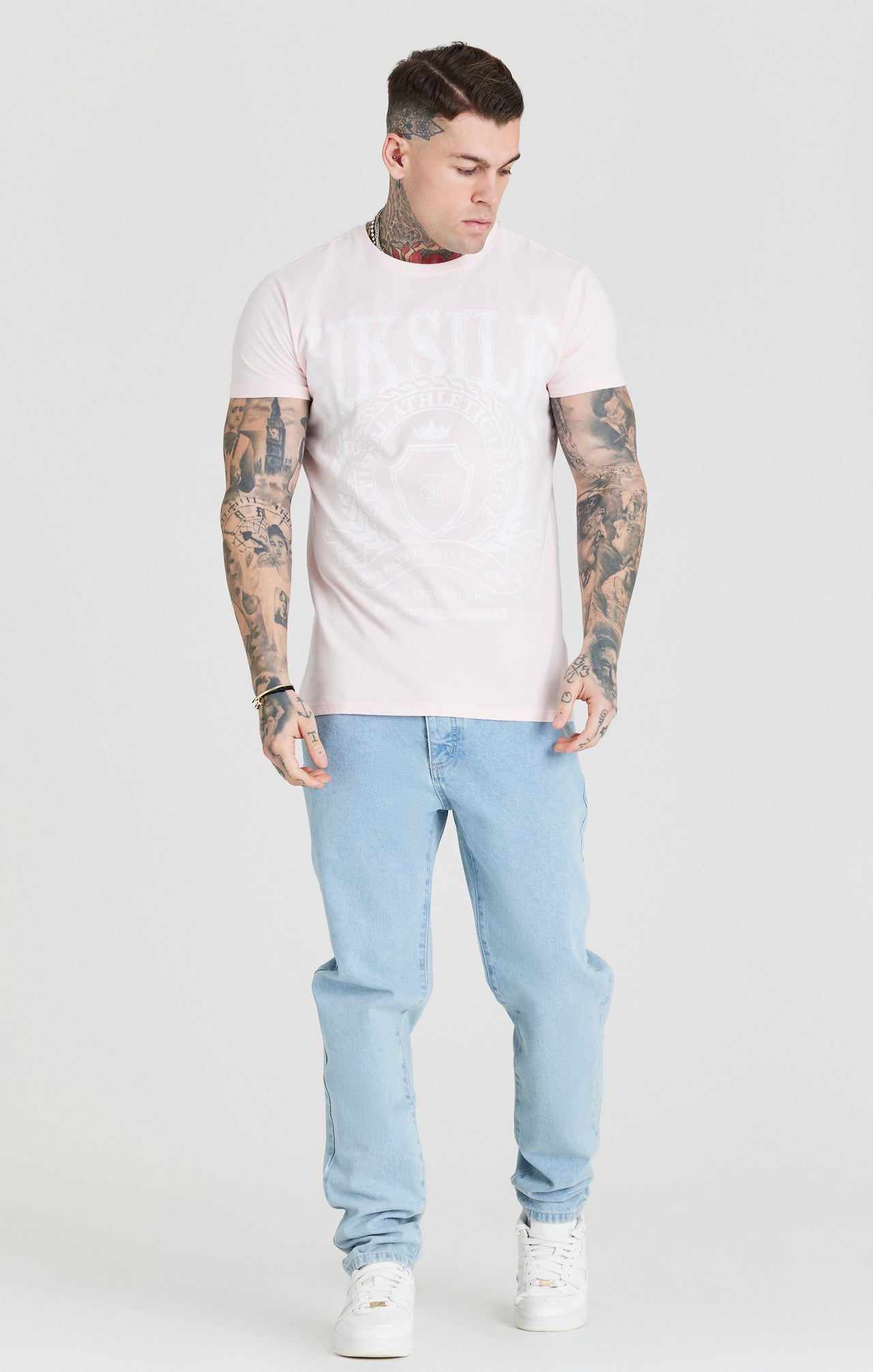 Pink Varsity Boxy Fit T-Shirt (2)