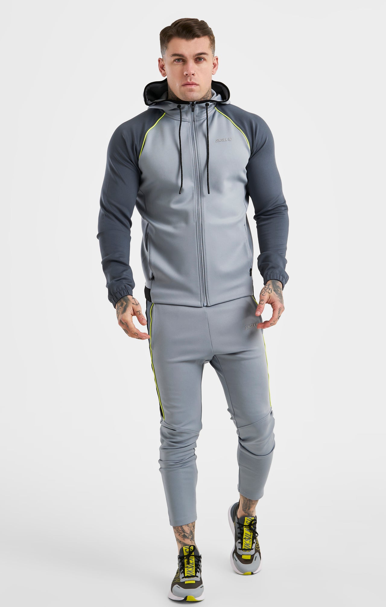 Grey Sports Poly Zip Thru Jacket (2)