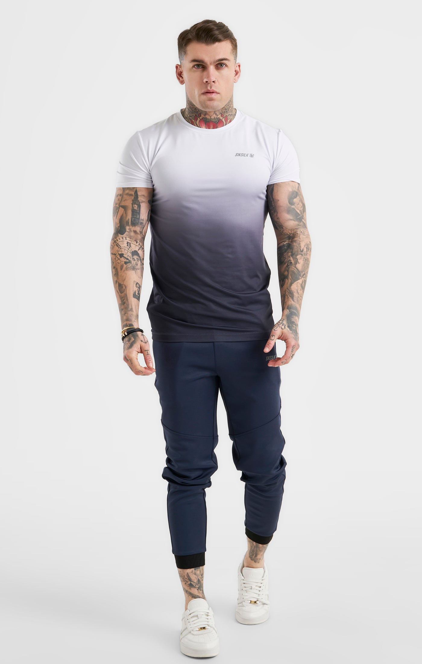 Load image into Gallery viewer, Navy Sports Fade T-Shirt (2)