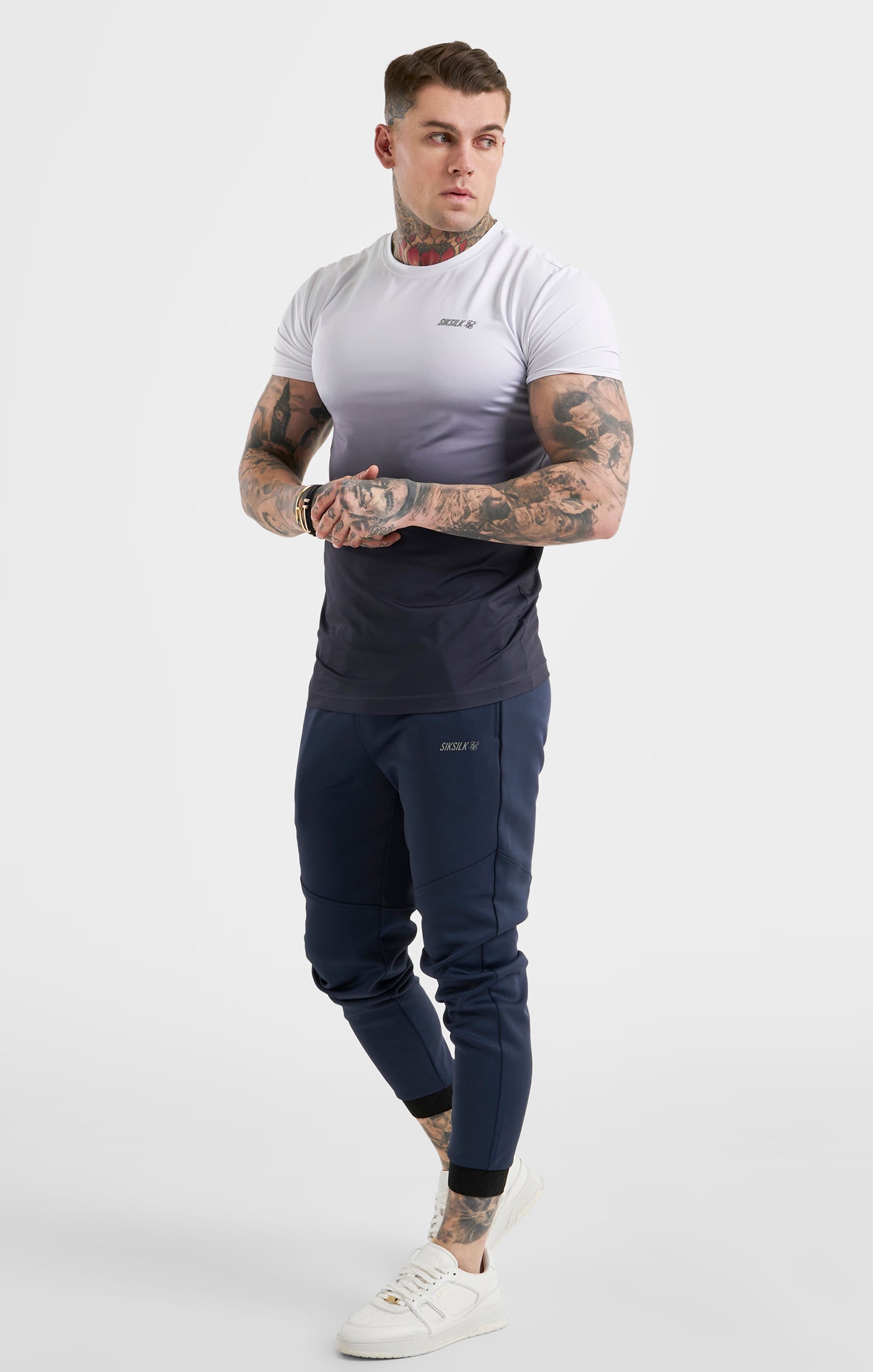 Load image into Gallery viewer, Navy Sports Fade T-Shirt (3)