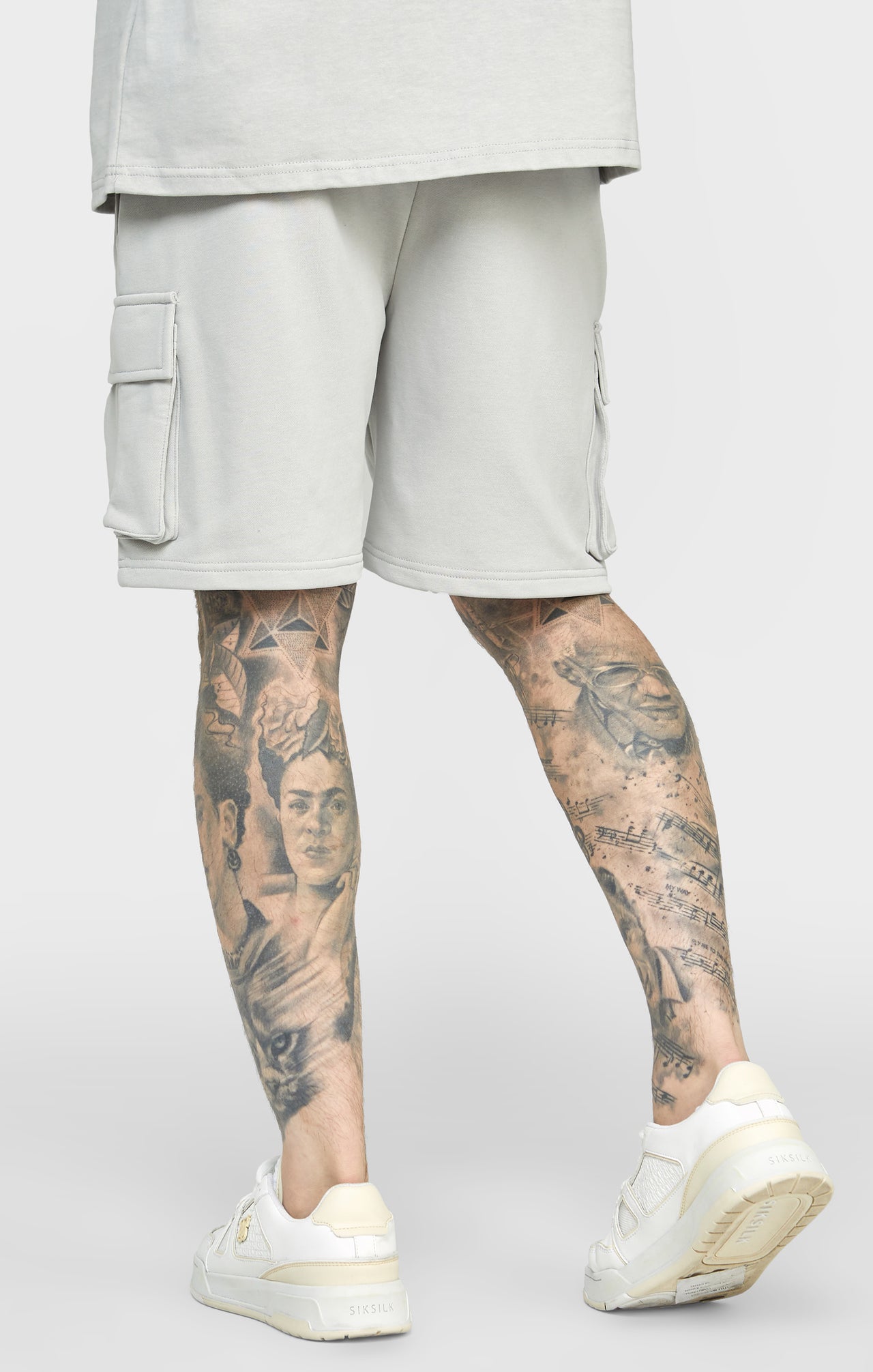 Grey Relaxed Fit Cargo Short (3)