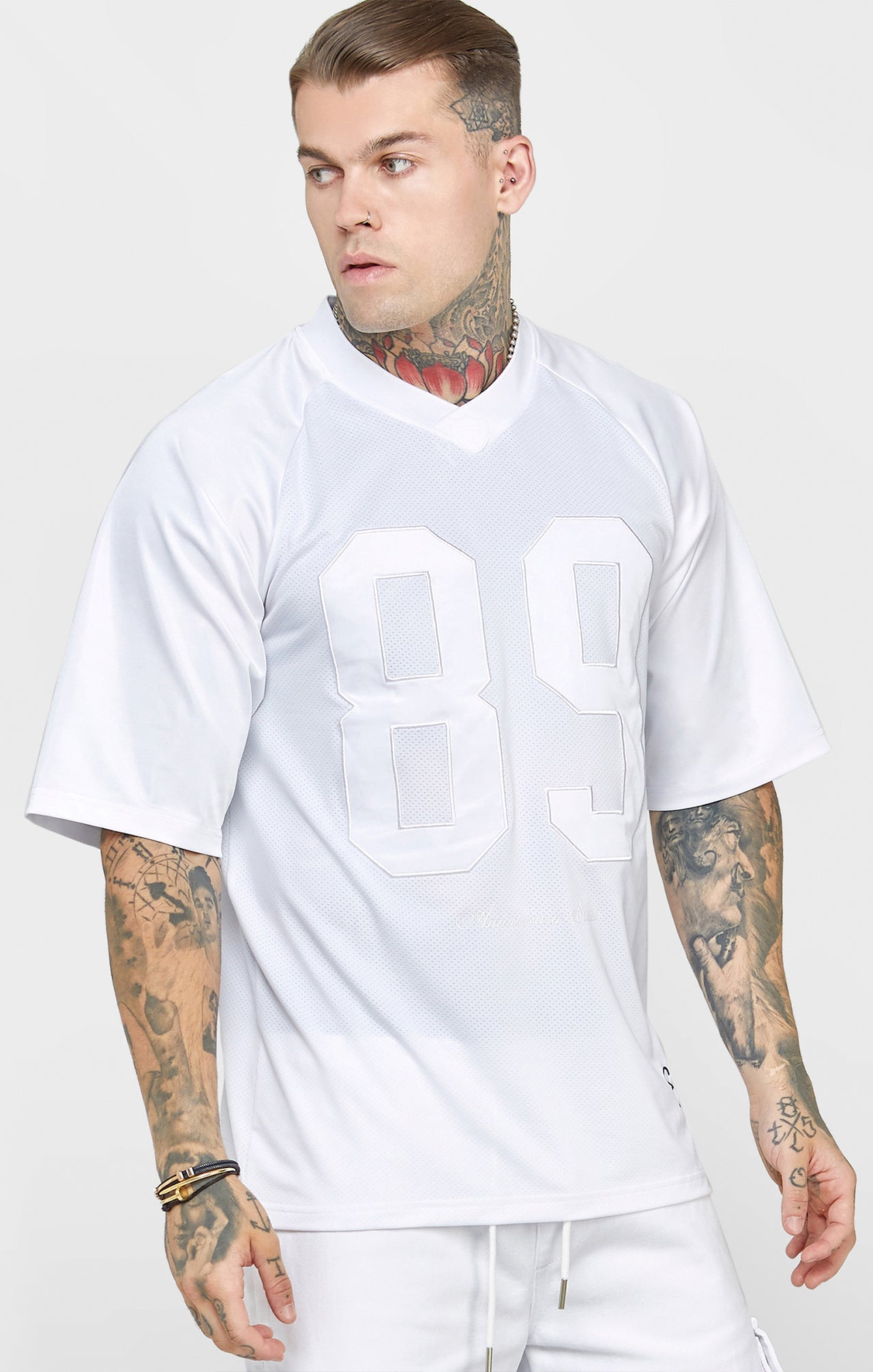 White Retro Oversized T-Shirt