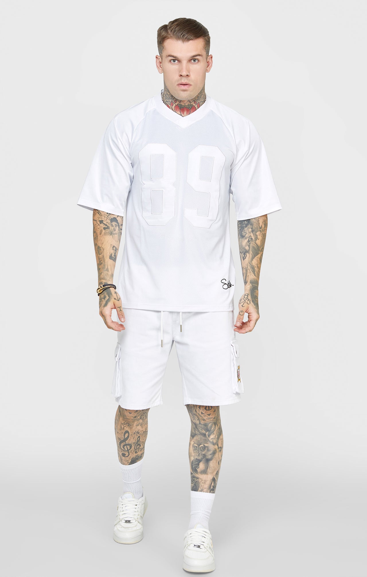 White Retro Oversized T-Shirt (2)