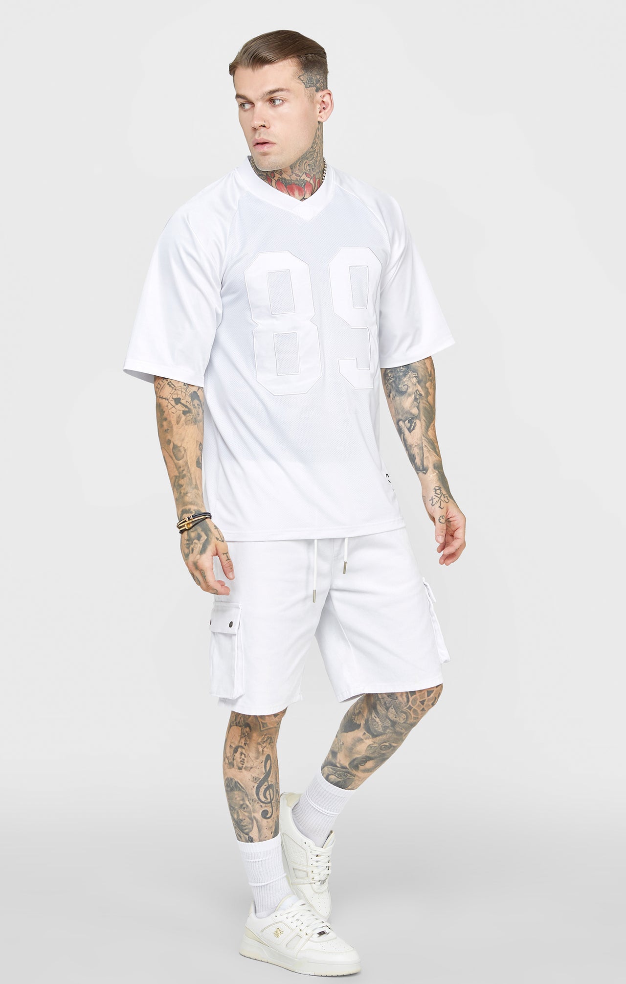 White Retro Oversized T-Shirt (3)