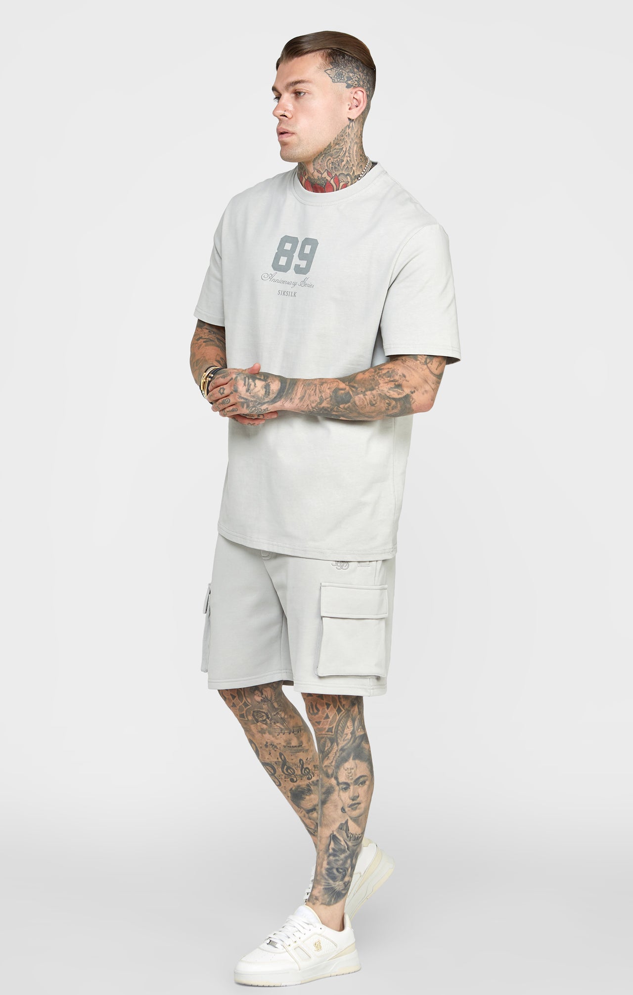 Grey Varsity Oversized T-Shirt (2)