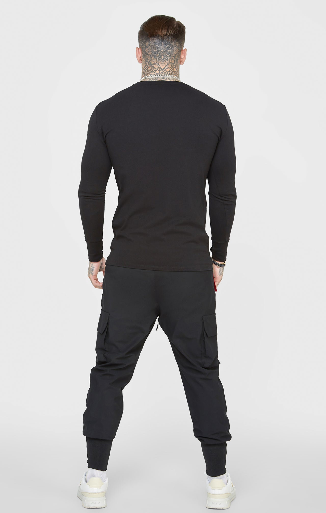 Black Long Sleeve Muscle Fit T-Shirt (4)