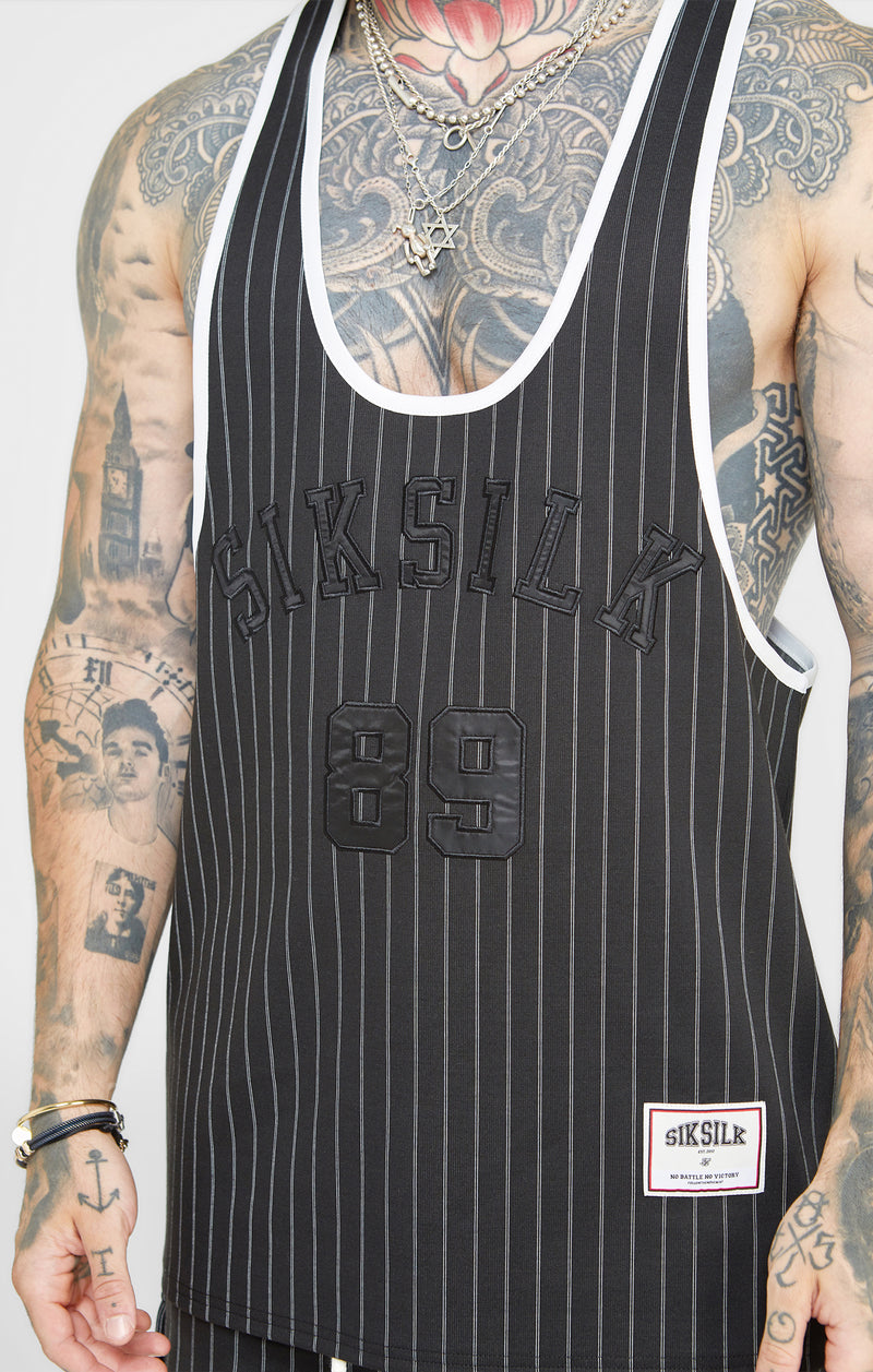 Black Anniversary Racer Back Vest (1)
